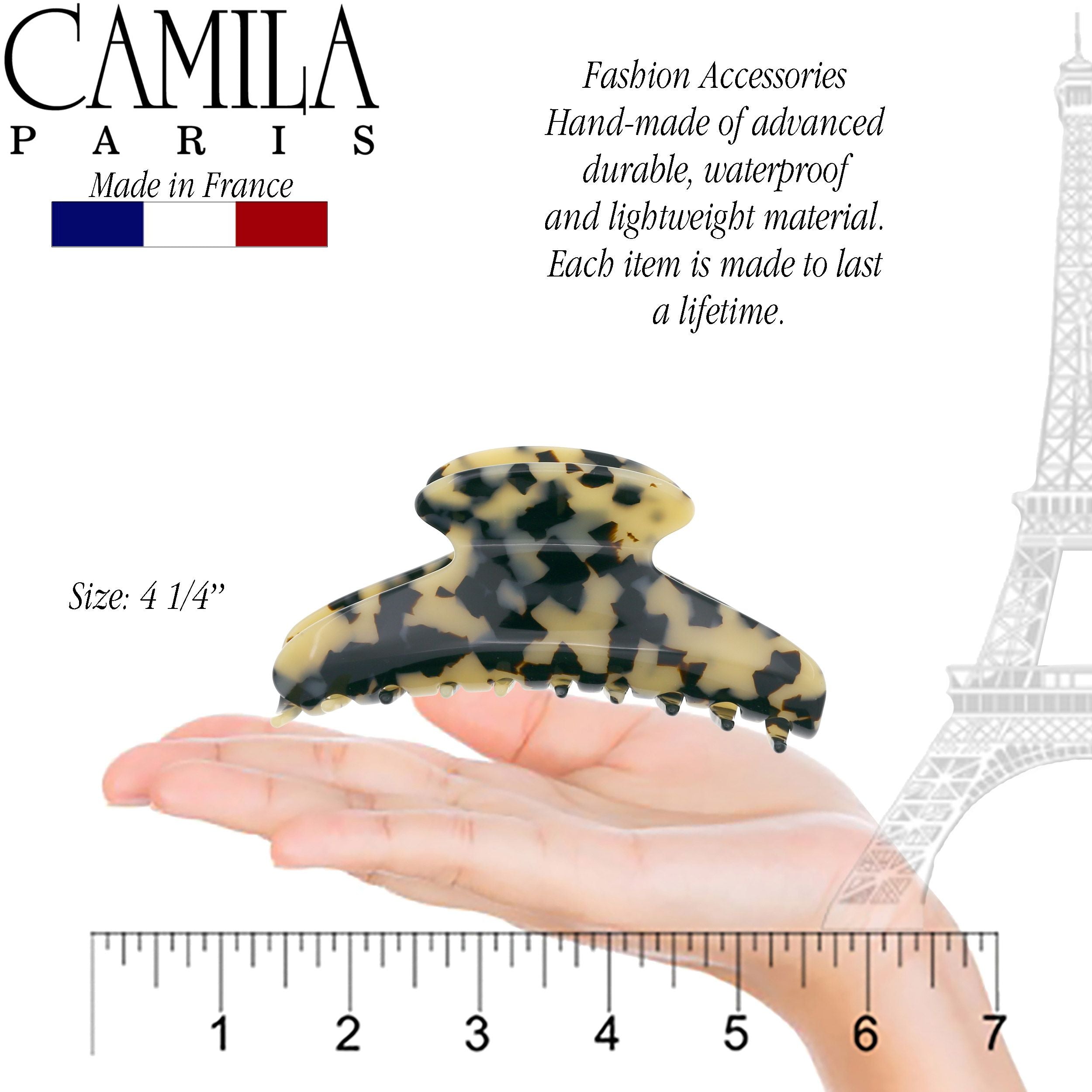 Camila Paris French hair clip cellulose acetate handmade