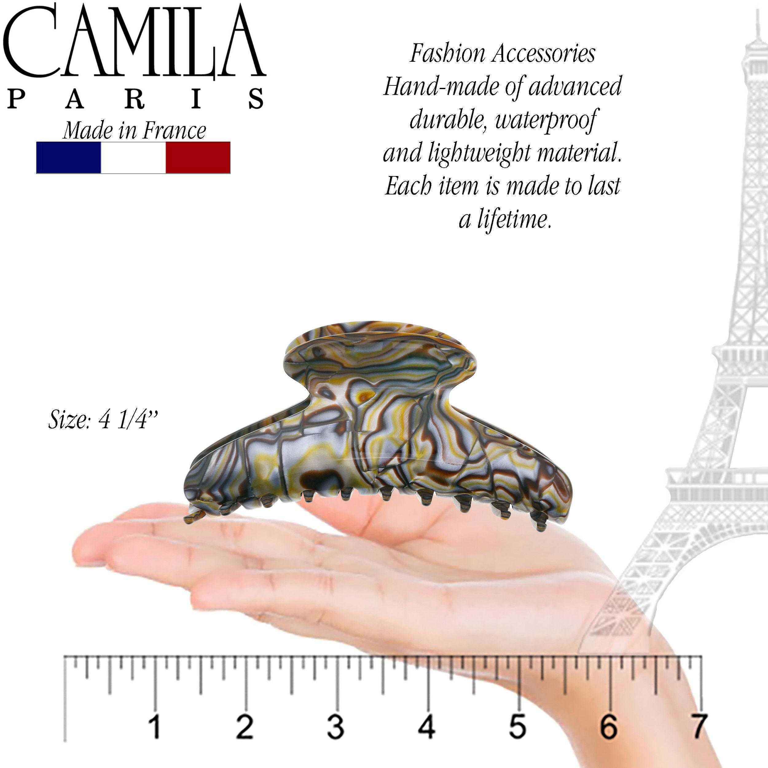 Camila Paris French hair clip cellulose acetate handmade