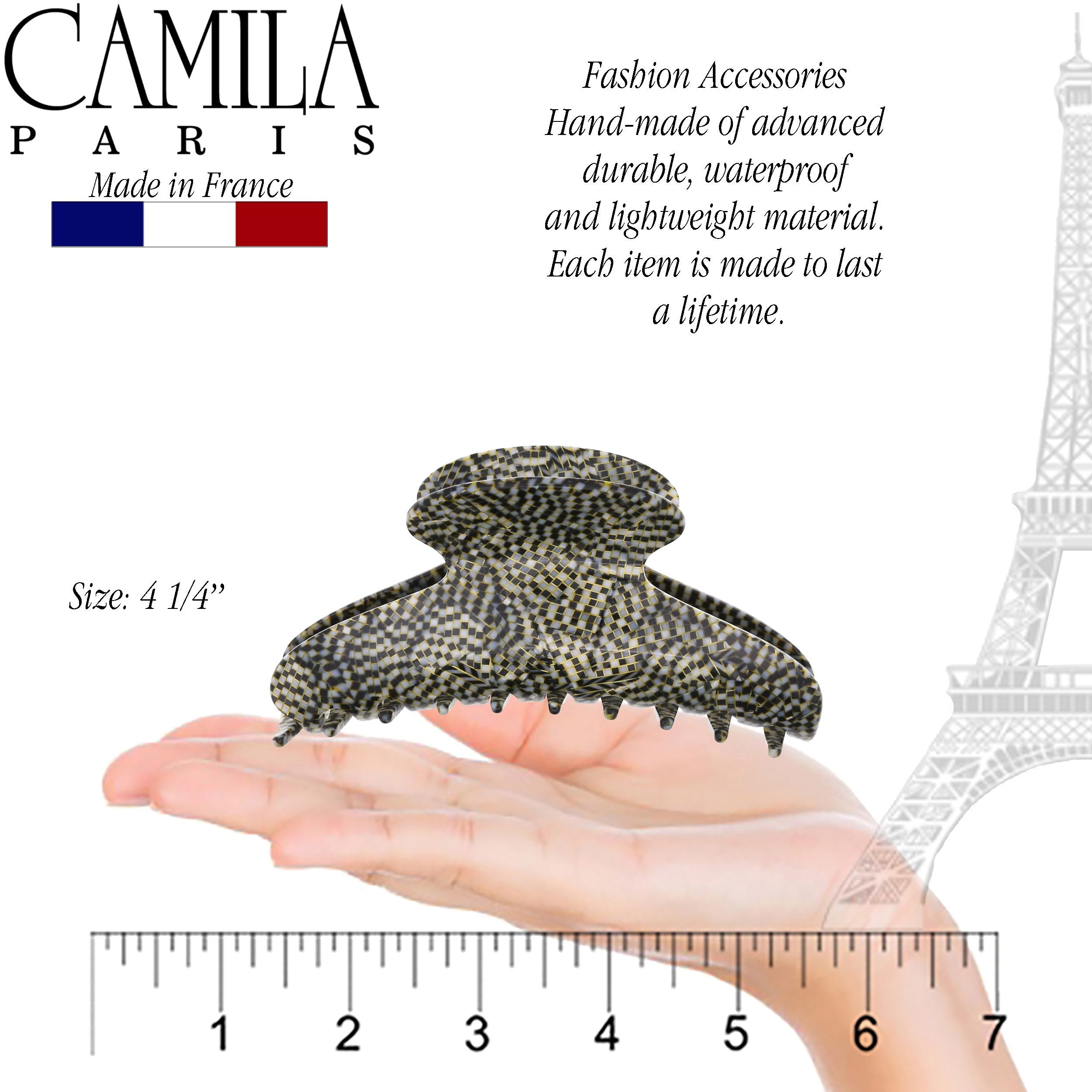 Camila Paris French hair clip cellulose acetate handmade