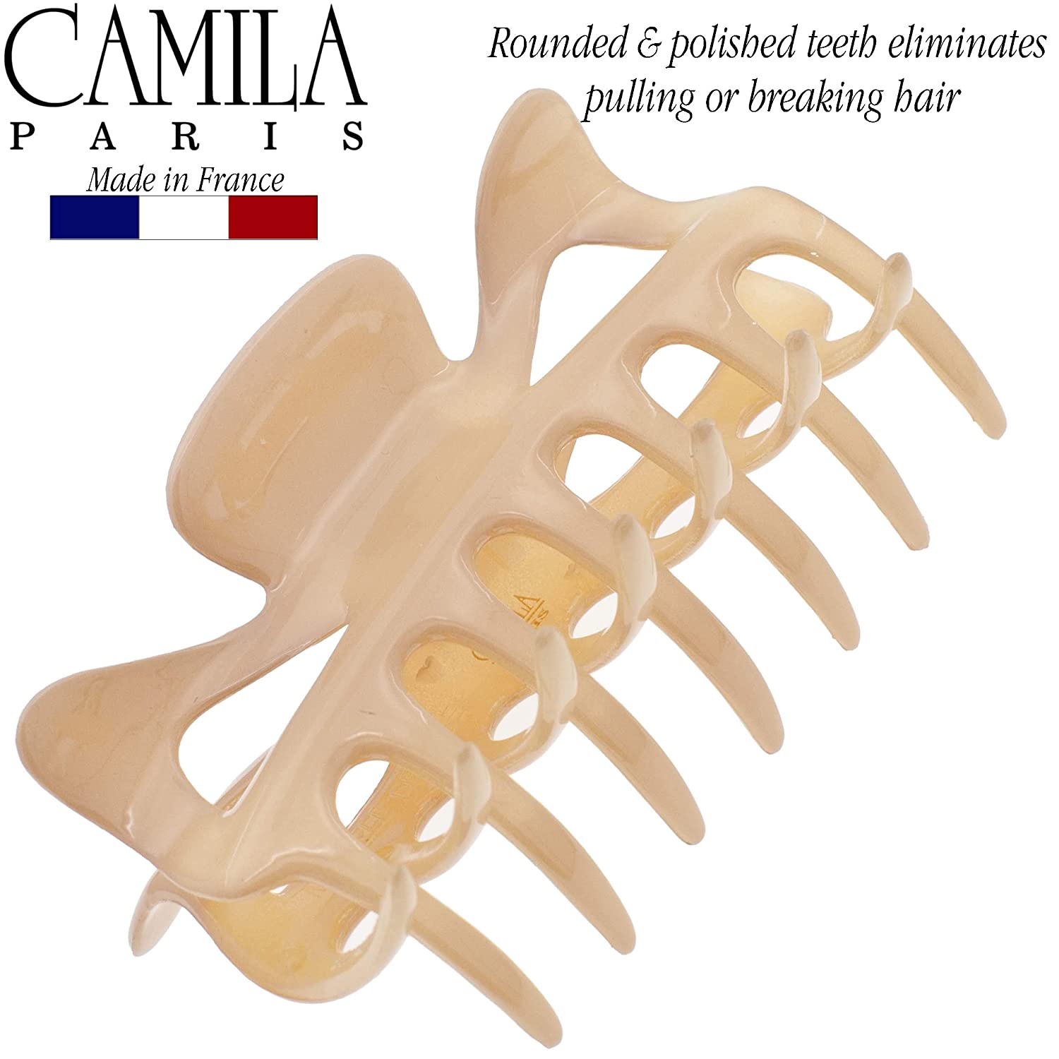 Camila Paris 3.5 Inch Elizabeth French hair clip cellulose acetate