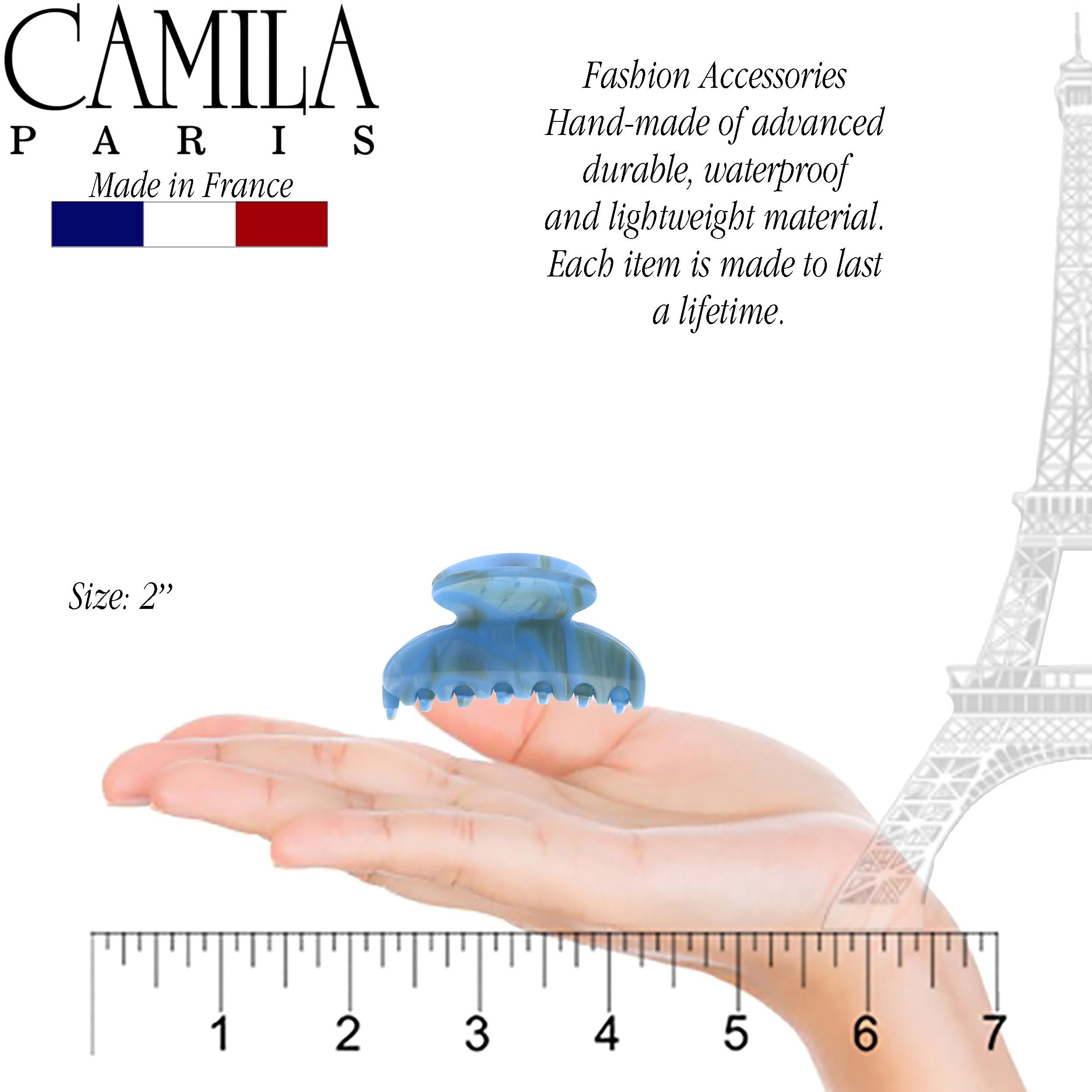 Camila Paris French hair clip cellulose acetate handmade