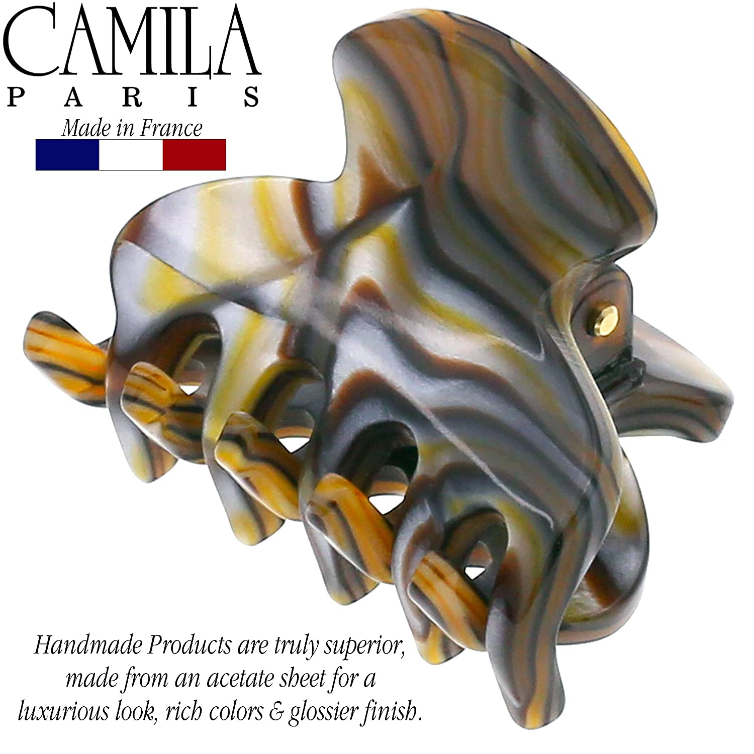 Camila Paris French hair clip cellulose acetate handmade