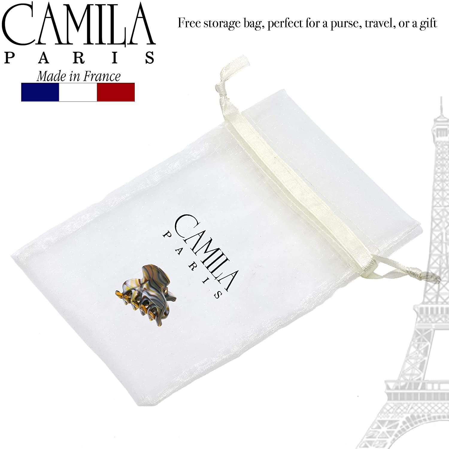 Camila Paris French hair clip cellulose acetate handmade