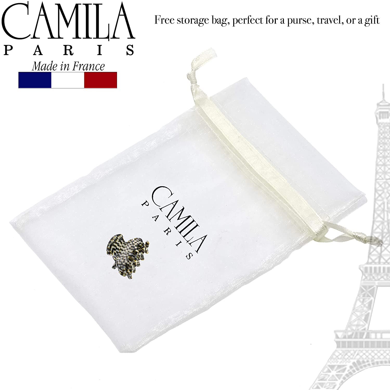 Camila Paris French hair clip cellulose acetate handmade