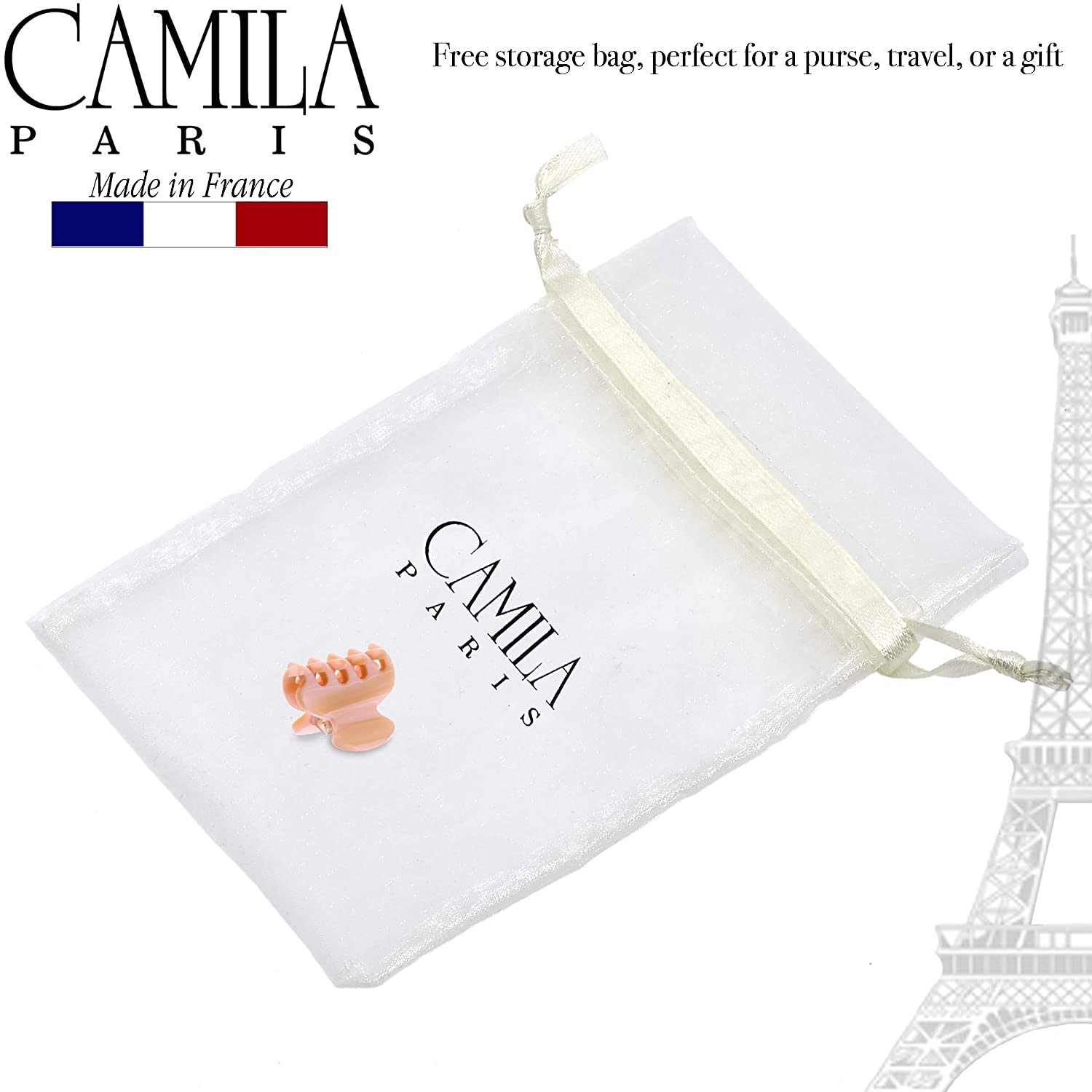 Camila Paris French hair clip cellulose acetate handmade