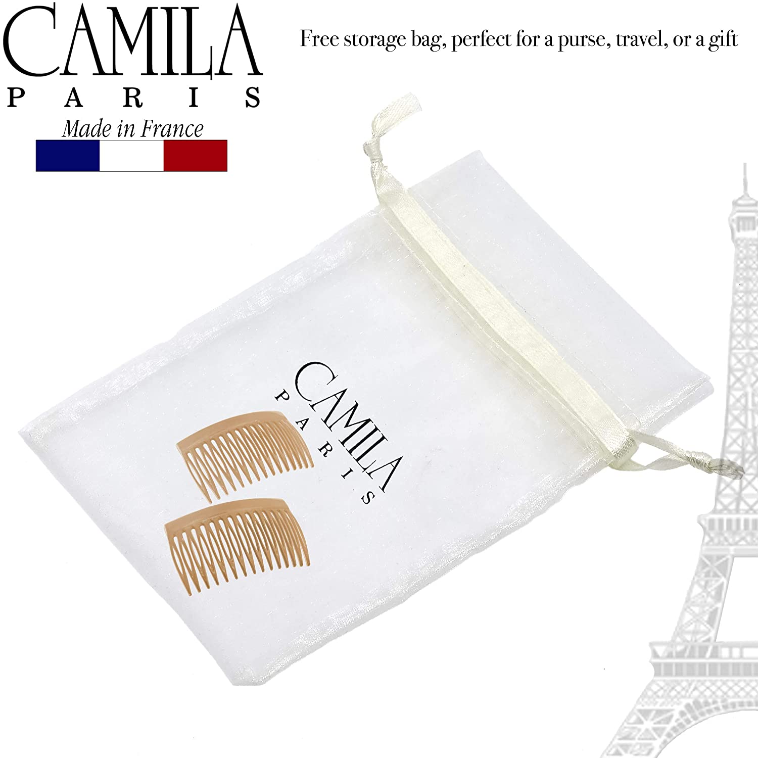 Camila Paris Detangling French side comb cellulose acetate