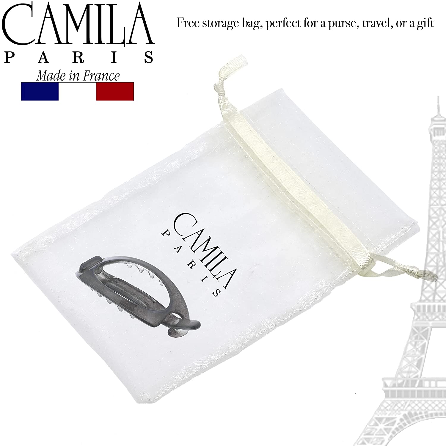 Camila Paris 3.5 Inch Metal-Free French barrette cellulose acetate