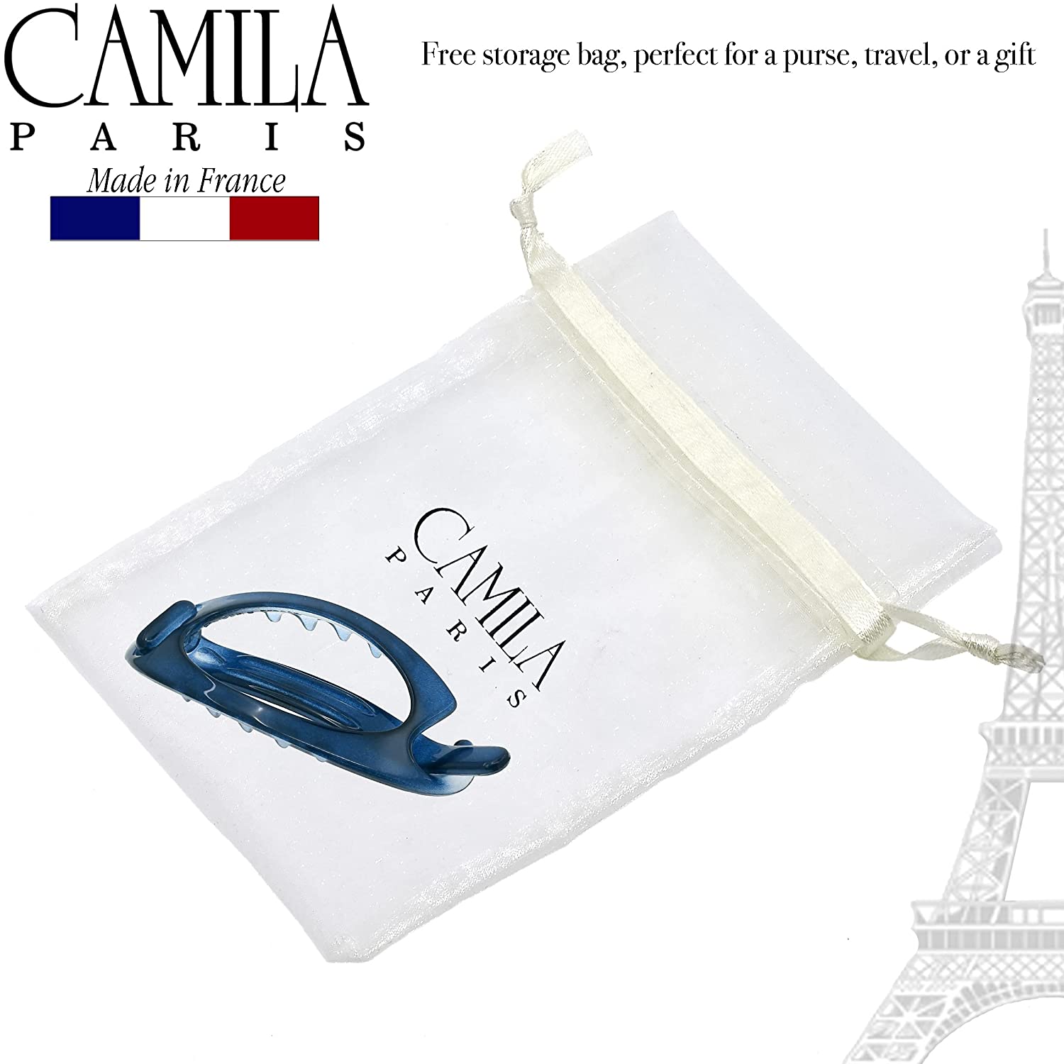 Camila Paris 3.5 Inch Metal-Free French barrette cellulose acetate