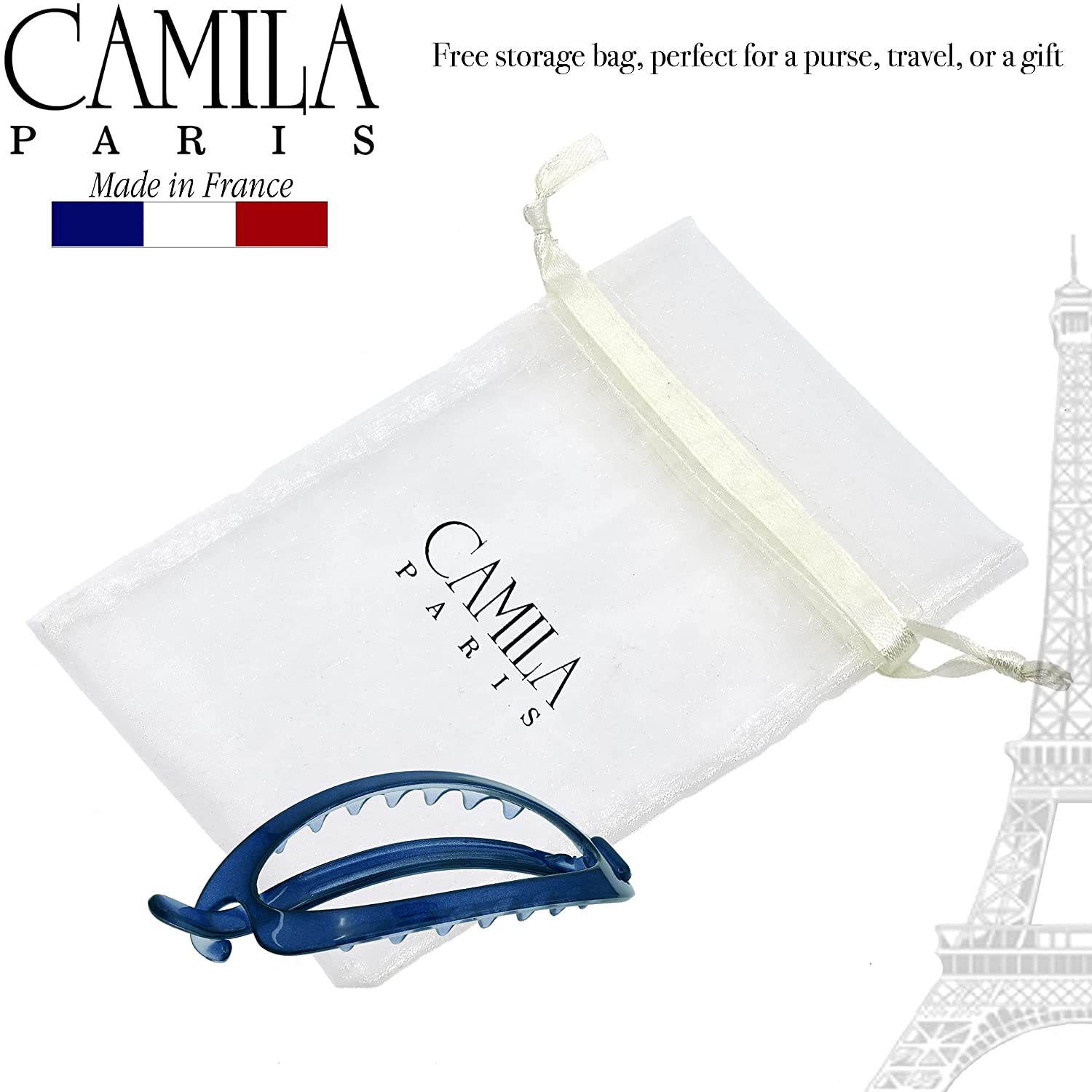 Camila Paris Metal-Free French barrette cellulose acetate