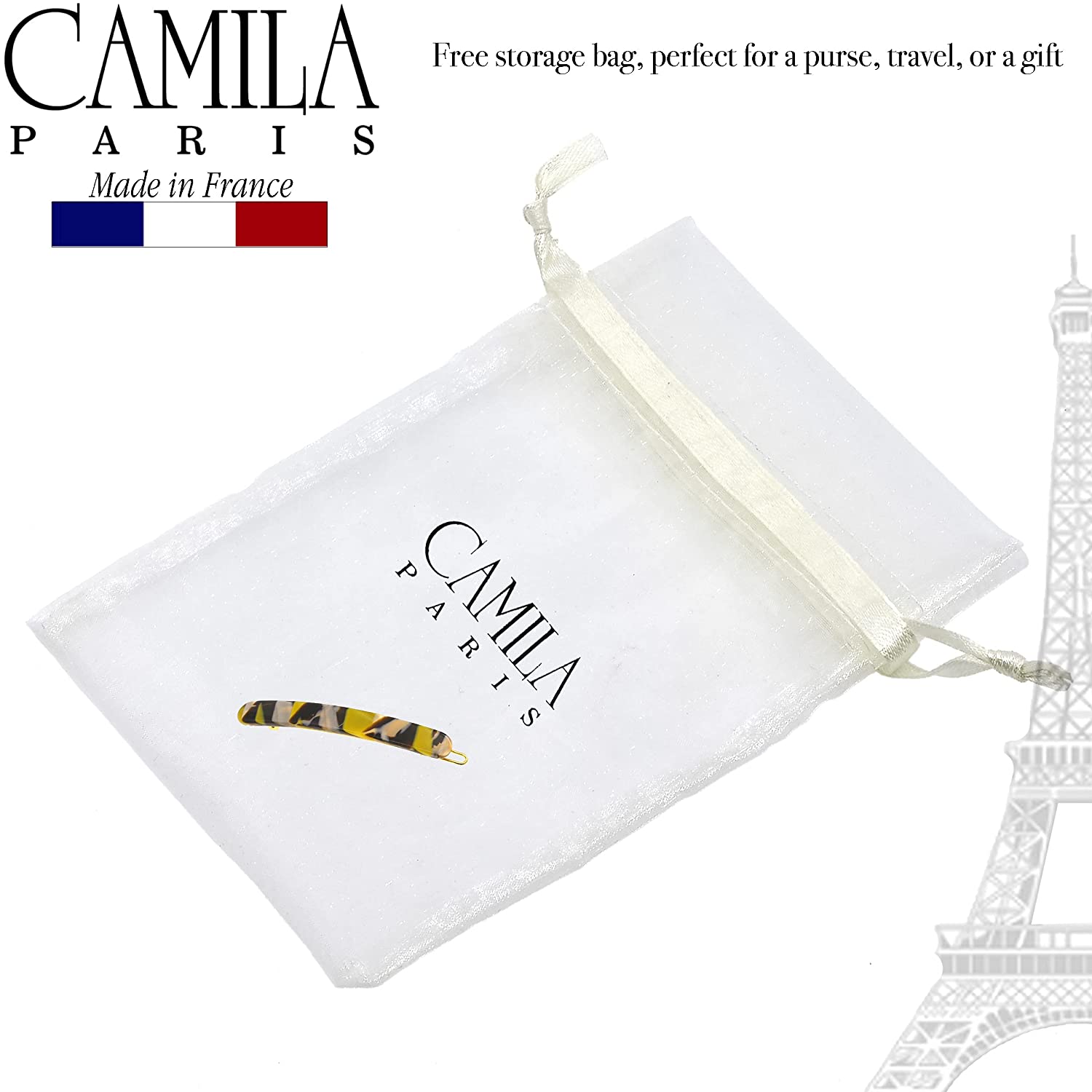 Camila Paris French barrette cellulose acetate