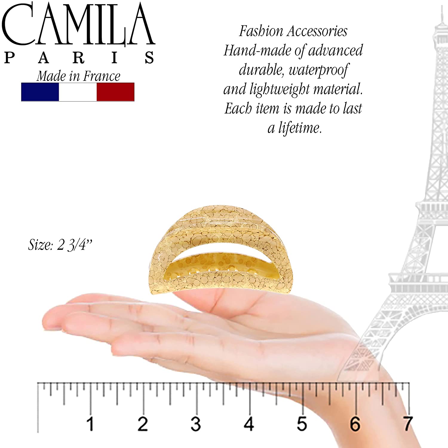 Camila Paris French hair clip cellulose acetate