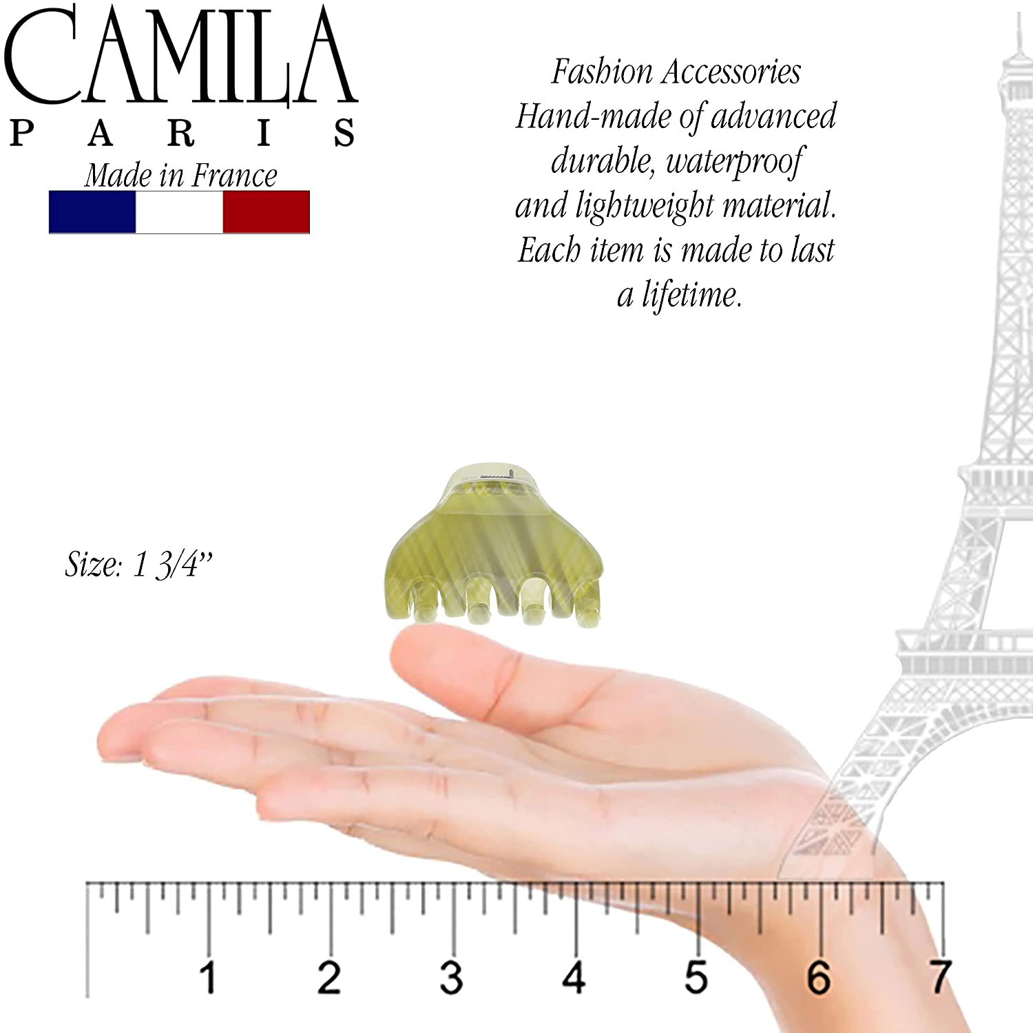 Camila Paris Grace French hair clip cellulose acetate