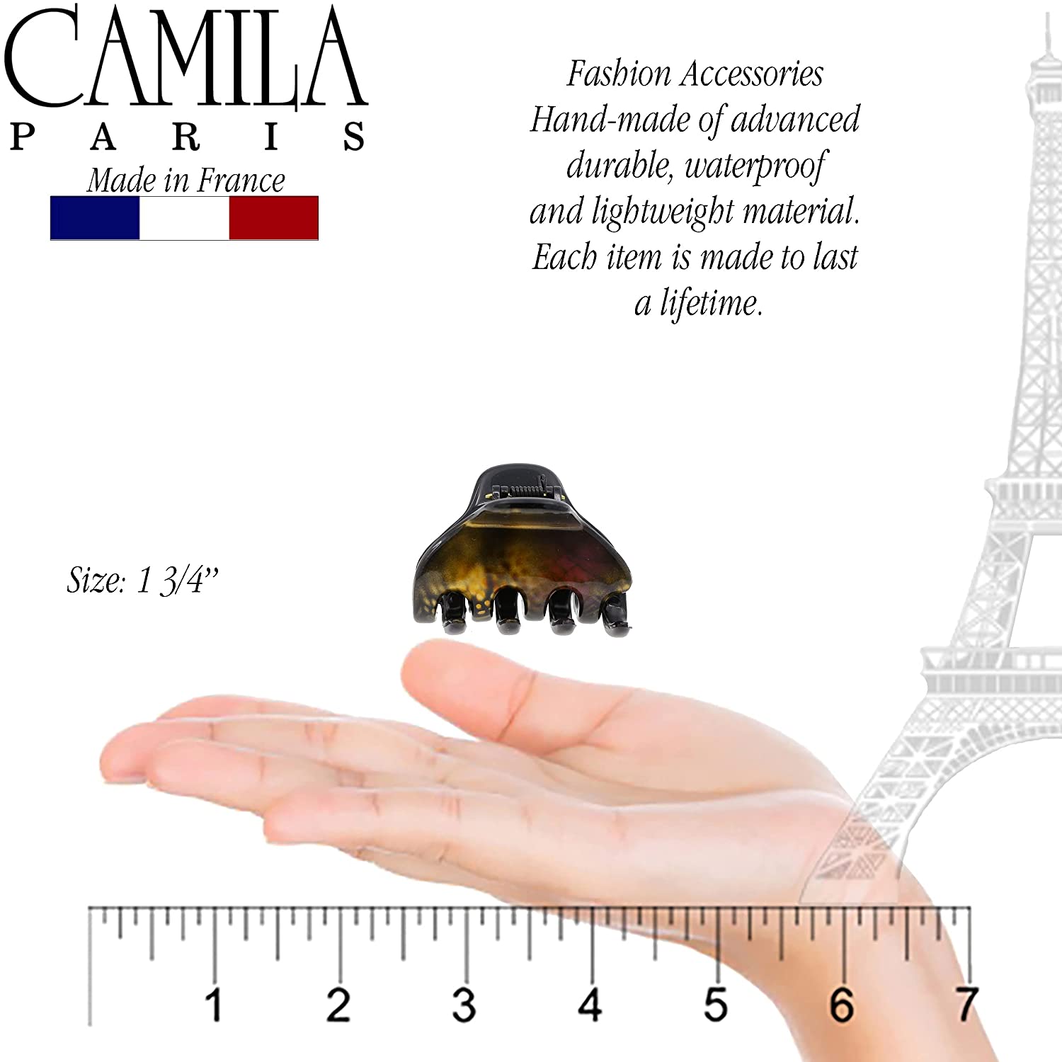 Camila Paris Grace French hair clip cellulose acetate