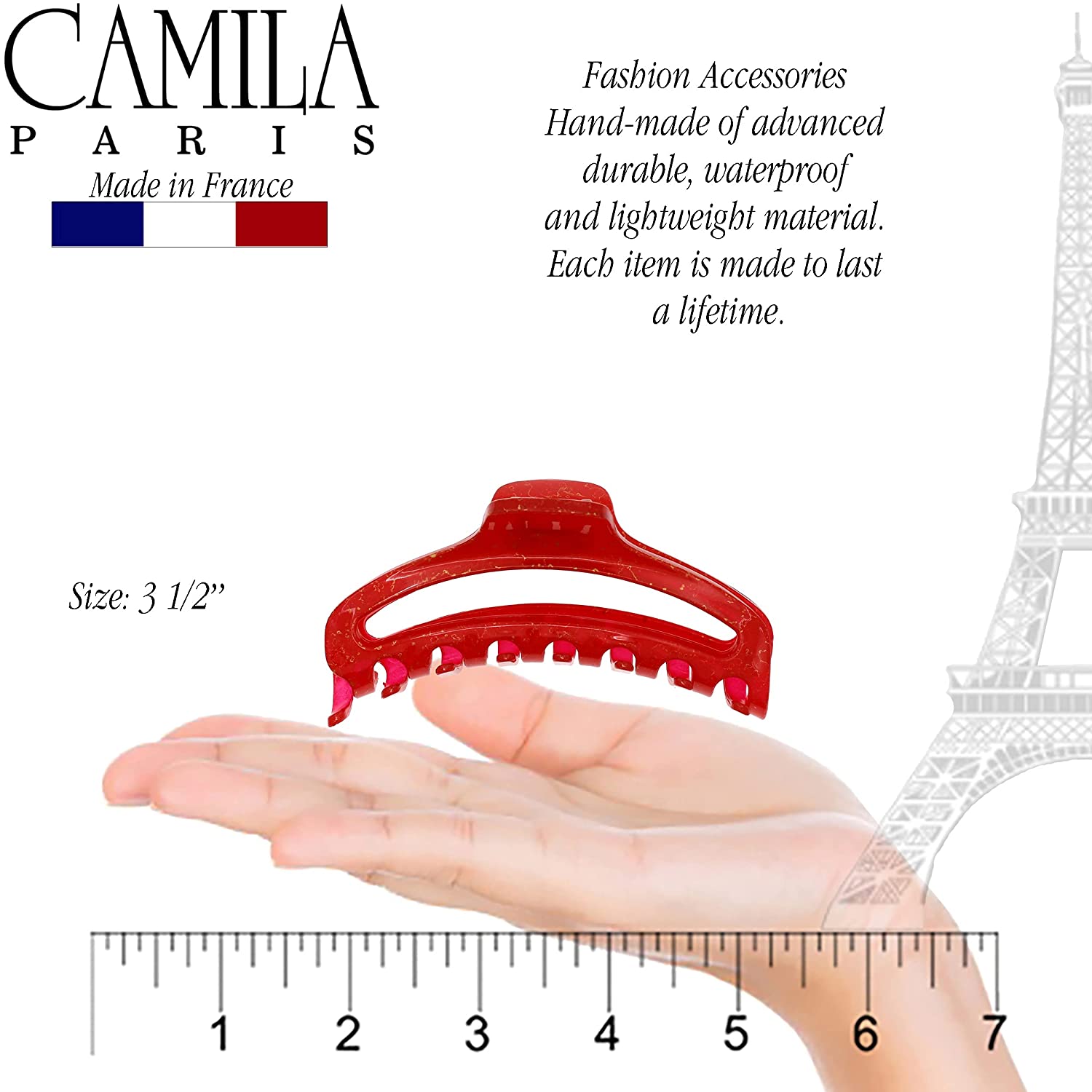 Camila Paris French hair clip cellulose acetate