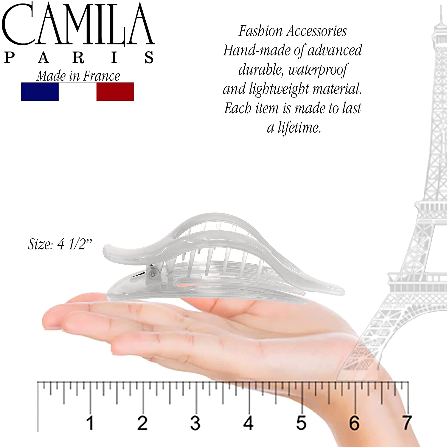 Camila Paris French hair clip cellulose acetate