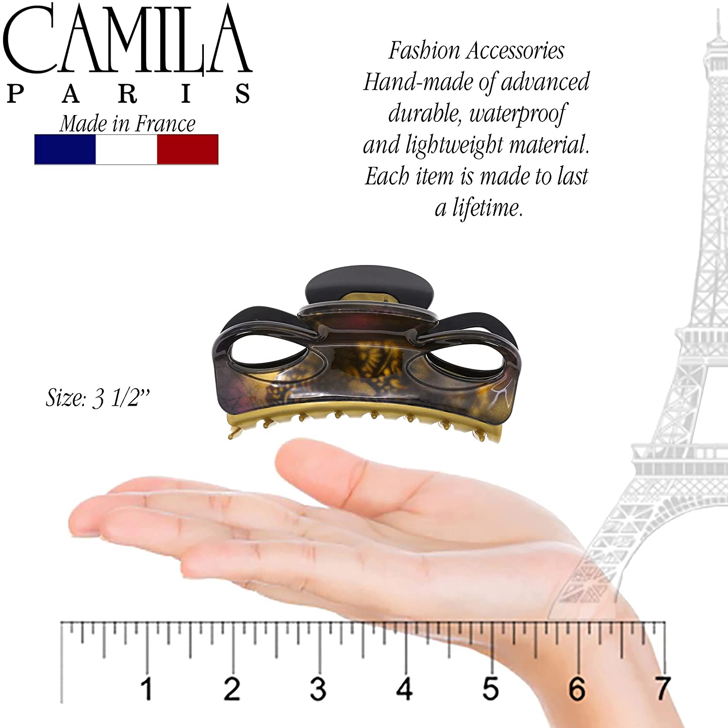 Camila Paris French hair clip cellulose acetate