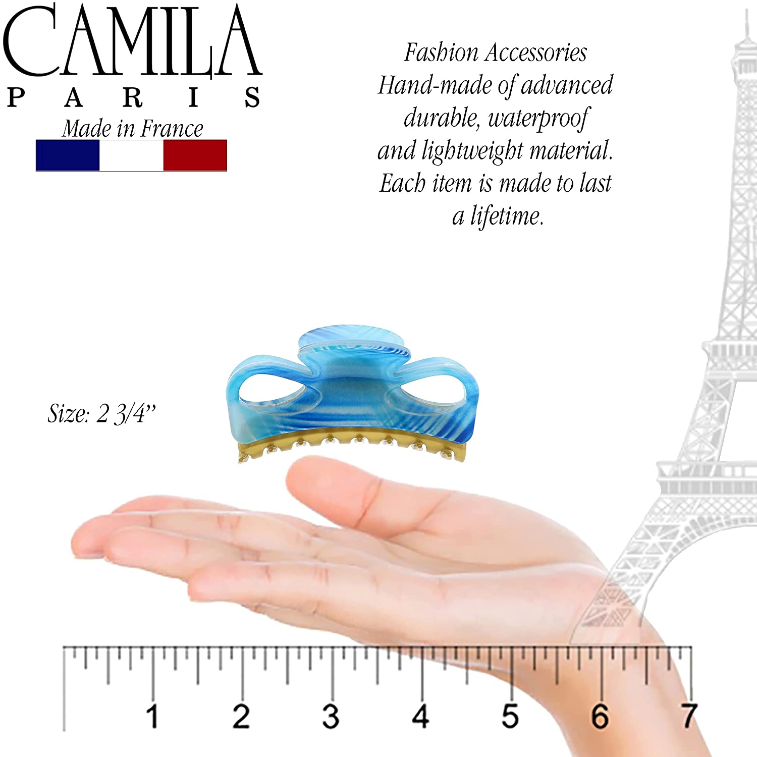 Camila Paris French hair clip cellulose acetate