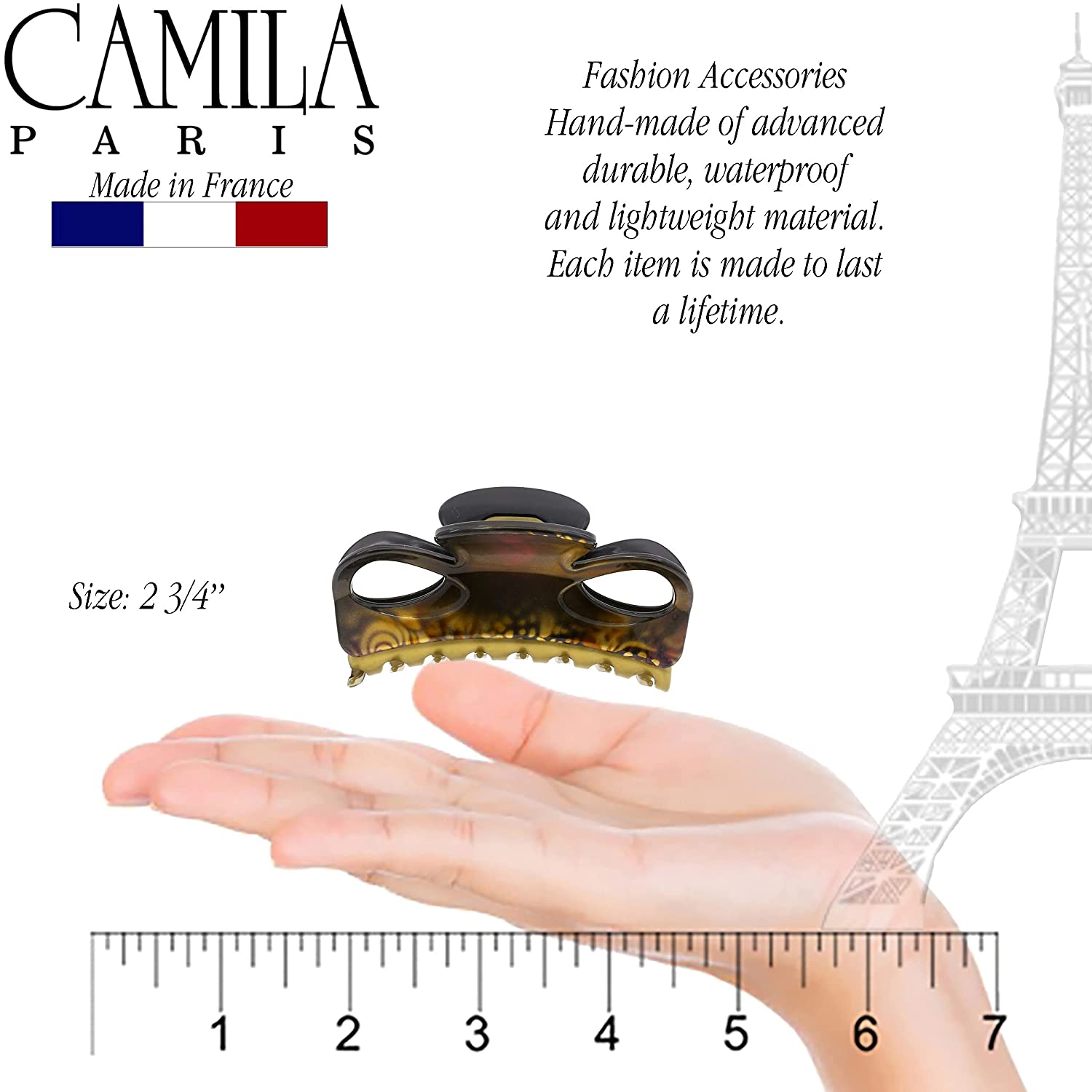 Camila Paris French hair clip cellulose acetate