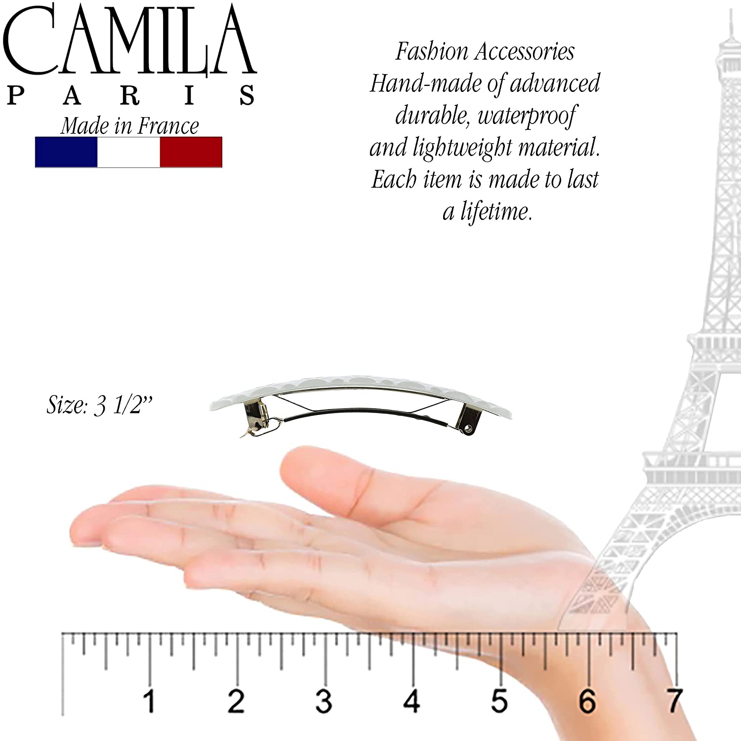 Camila Paris French barrette cellulose acetate