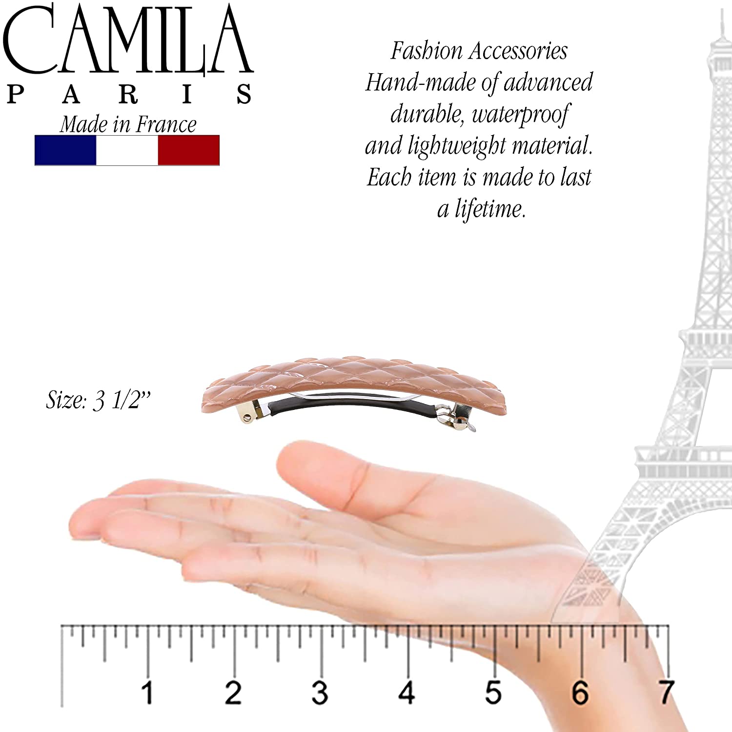 Camila Paris French barrette cellulose acetate