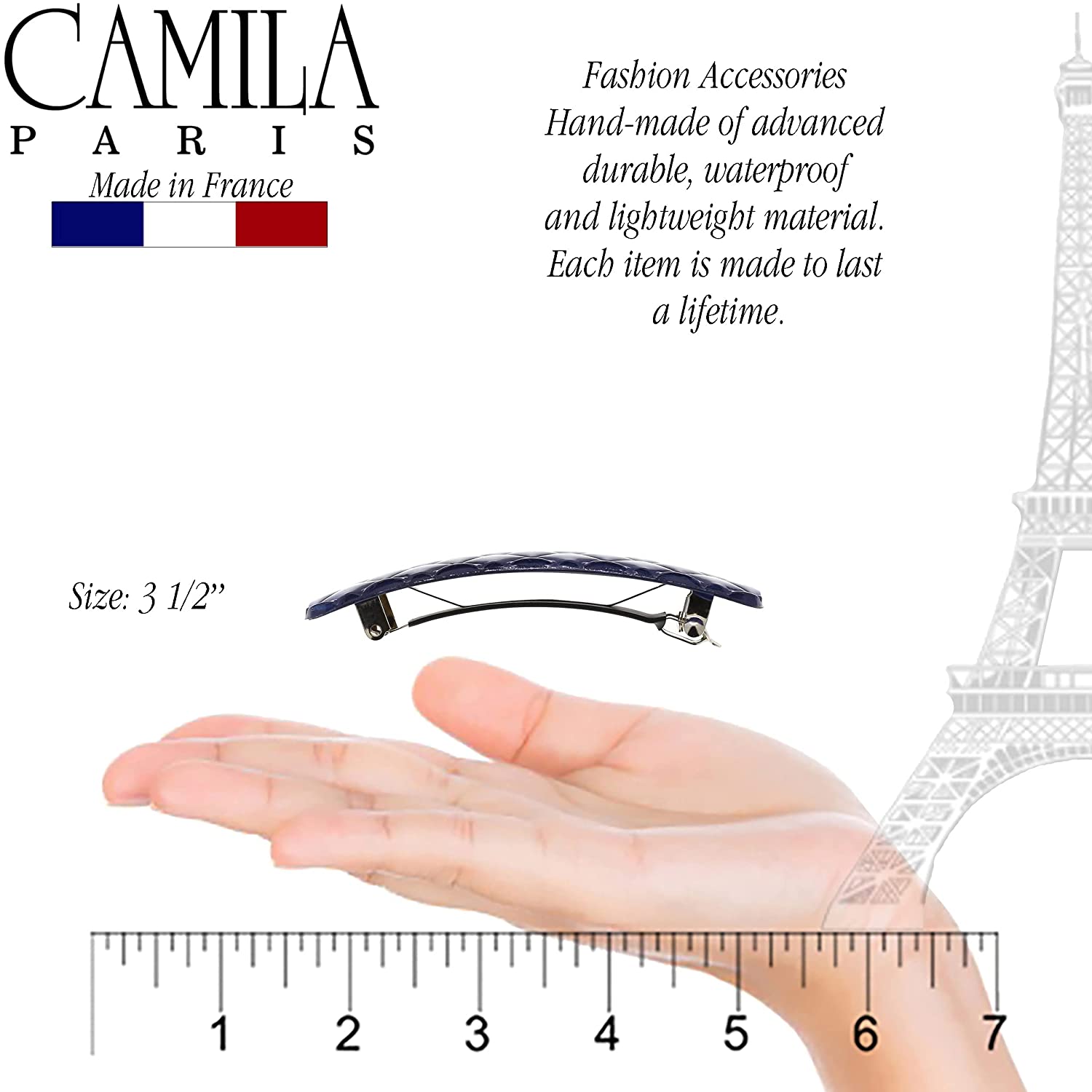 Camila Paris French barrette cellulose acetate