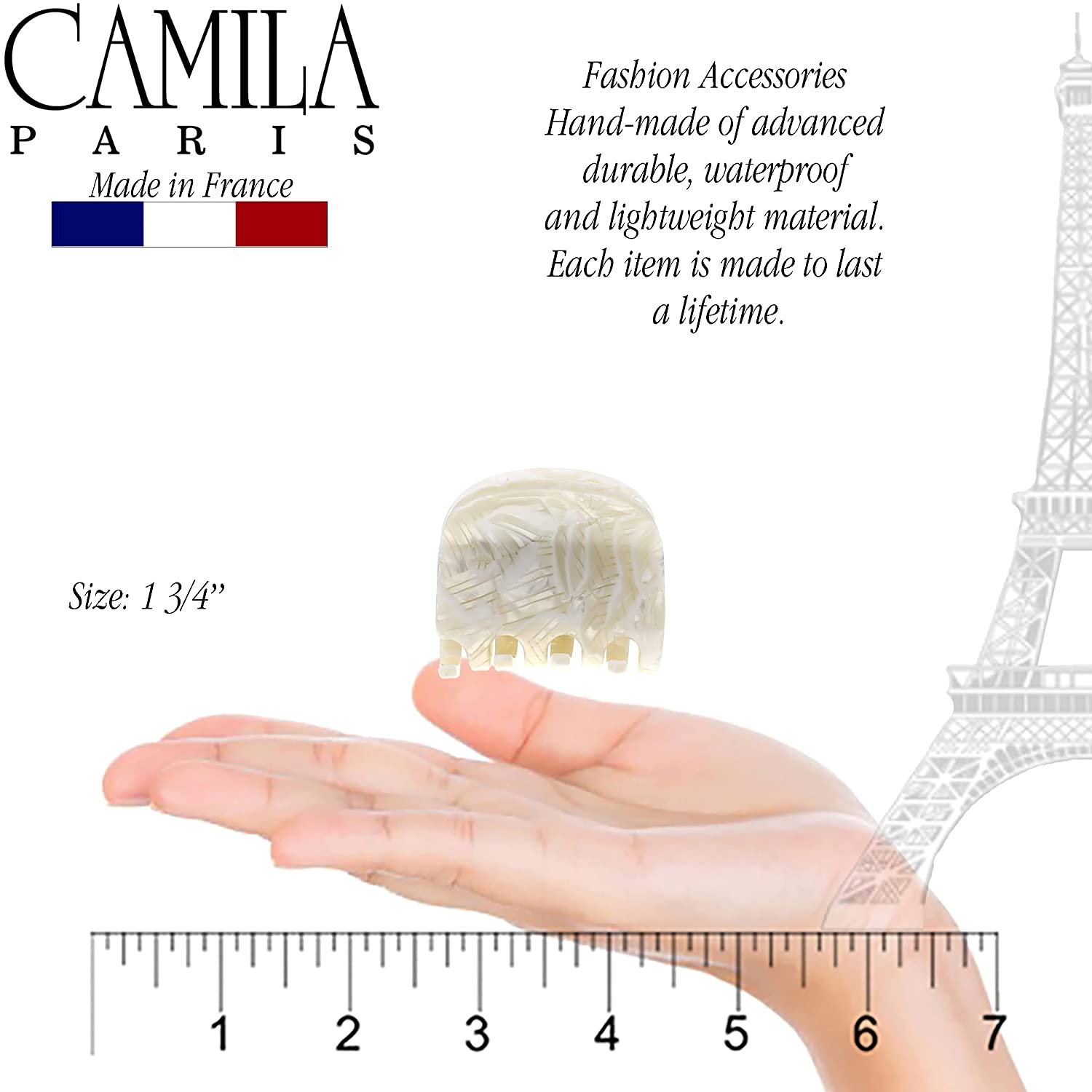 Camila Paris 1.25 Inch Bardot French hair clip cellulose acetate