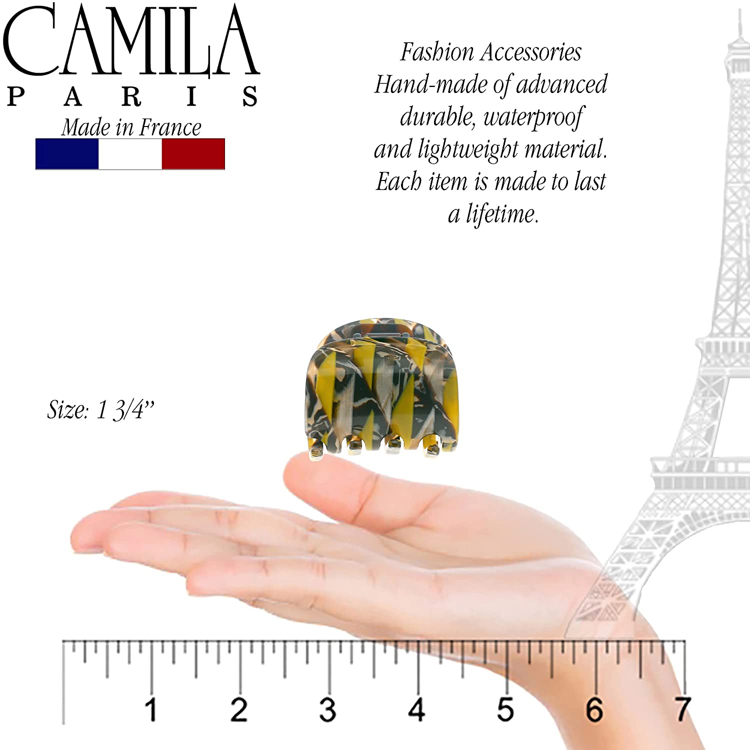 Camila Paris Bardot French hair clip cellulose acetate