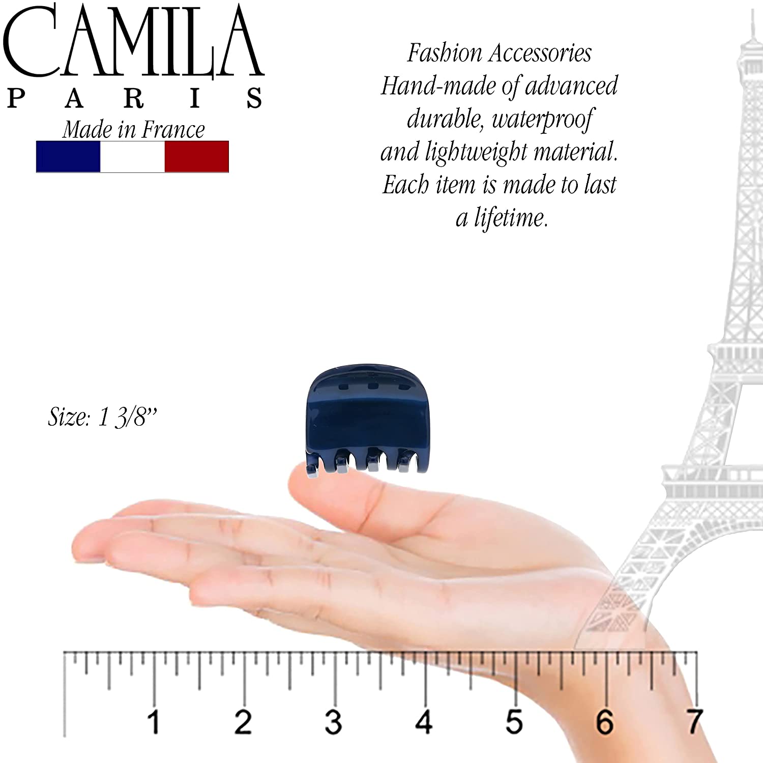 Camila Paris Bardot French hair clip cellulose acetate