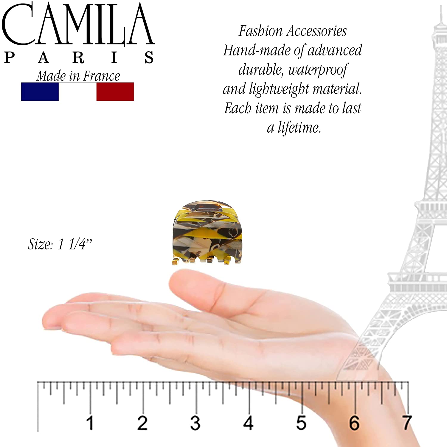 Camila Paris Bardot French hair clip cellulose acetate