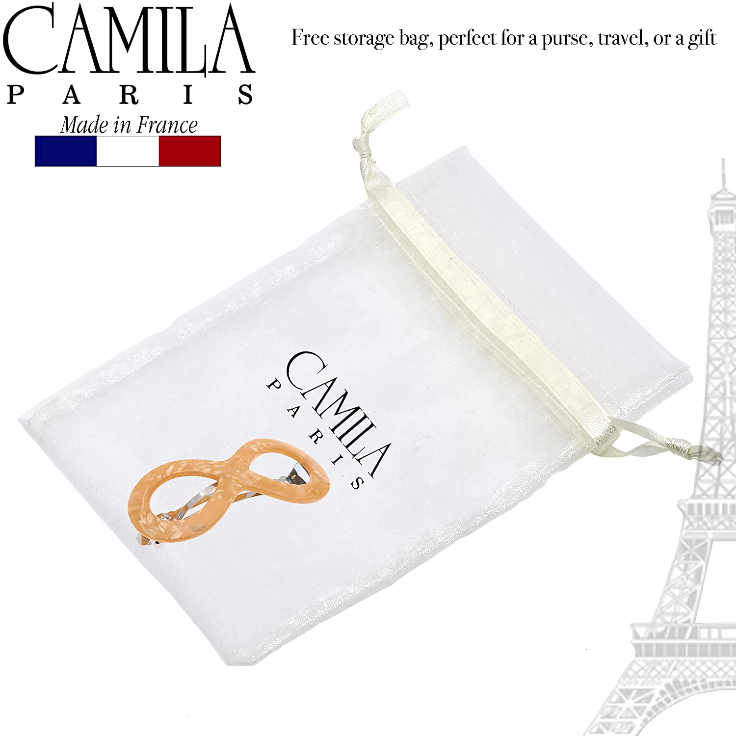 Camila Paris French barrette cellulose acetate handmade