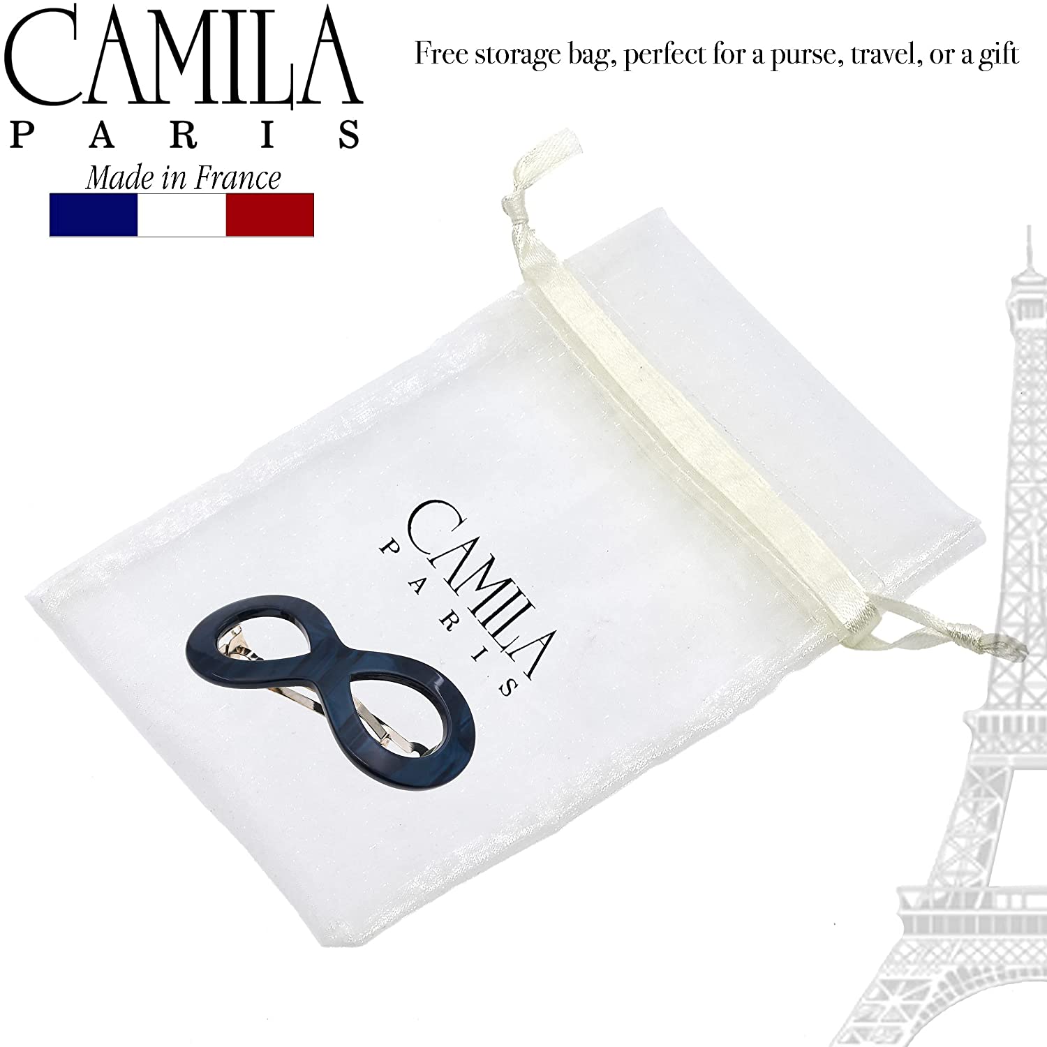 Camila Paris French barrette cellulose acetate handmade