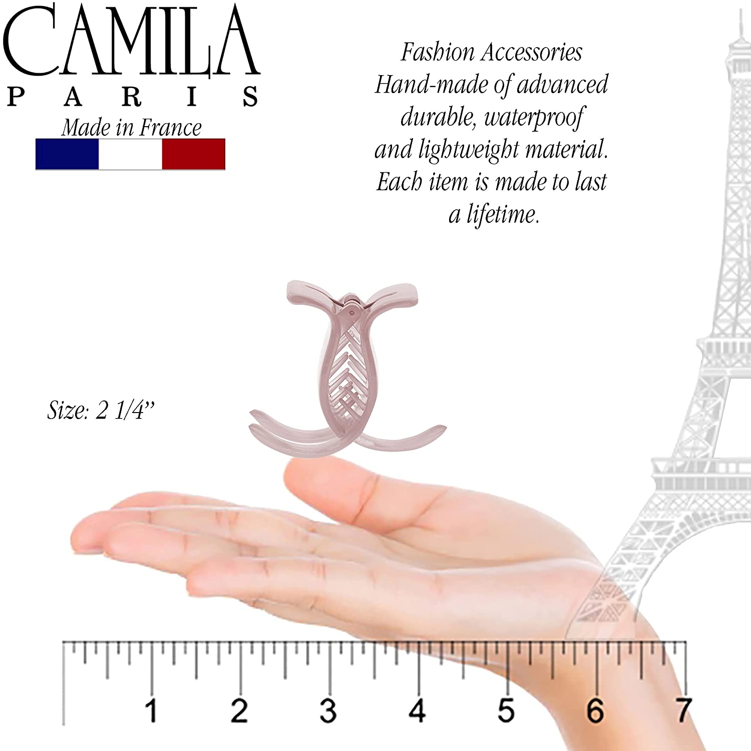 Camila Paris Lily French hair clip cellulose acetate