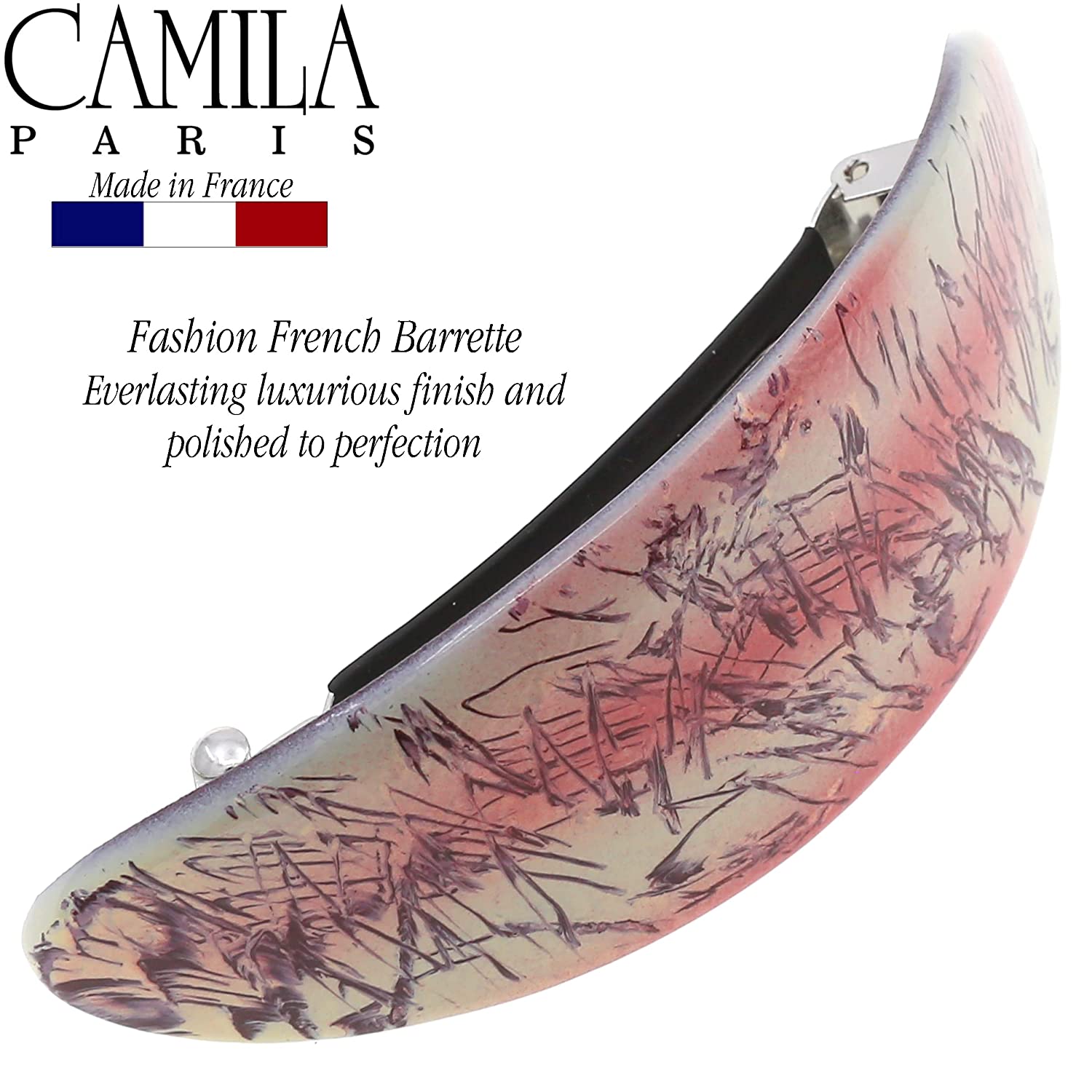 Camila Paris Hand Painted French barrette cellulose acetate
