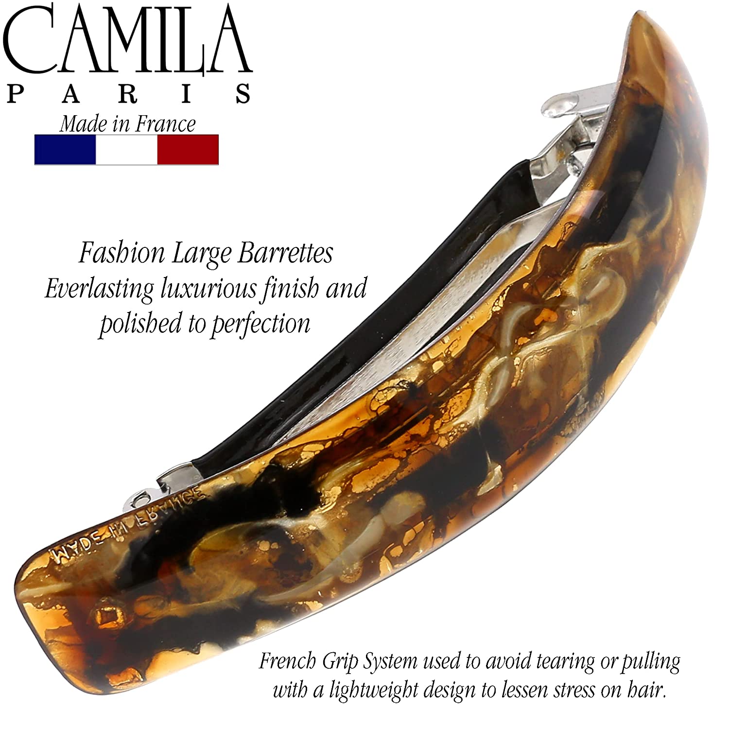 Camila Paris French barrette cellulose acetate