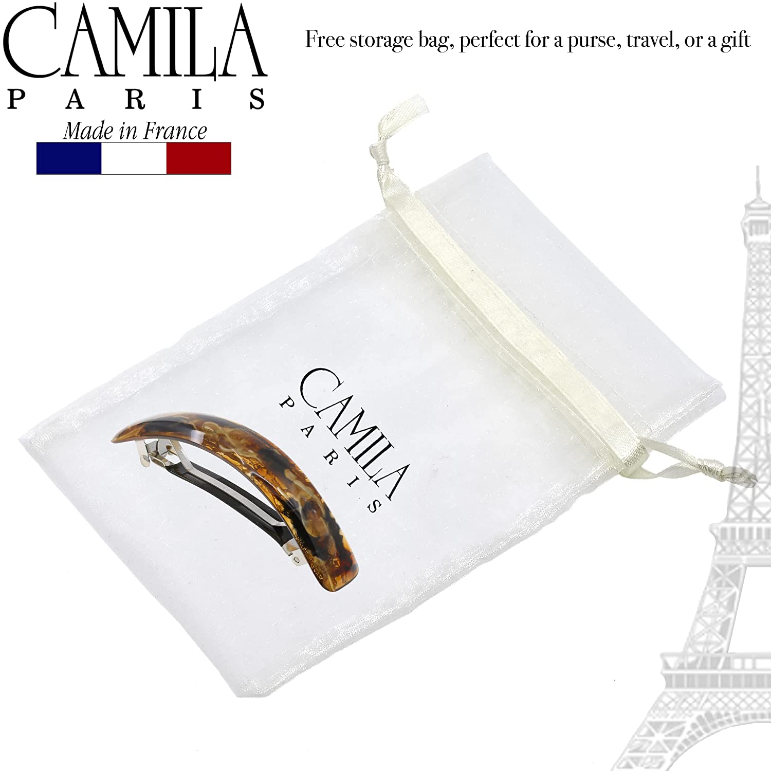Camila Paris French barrette cellulose acetate