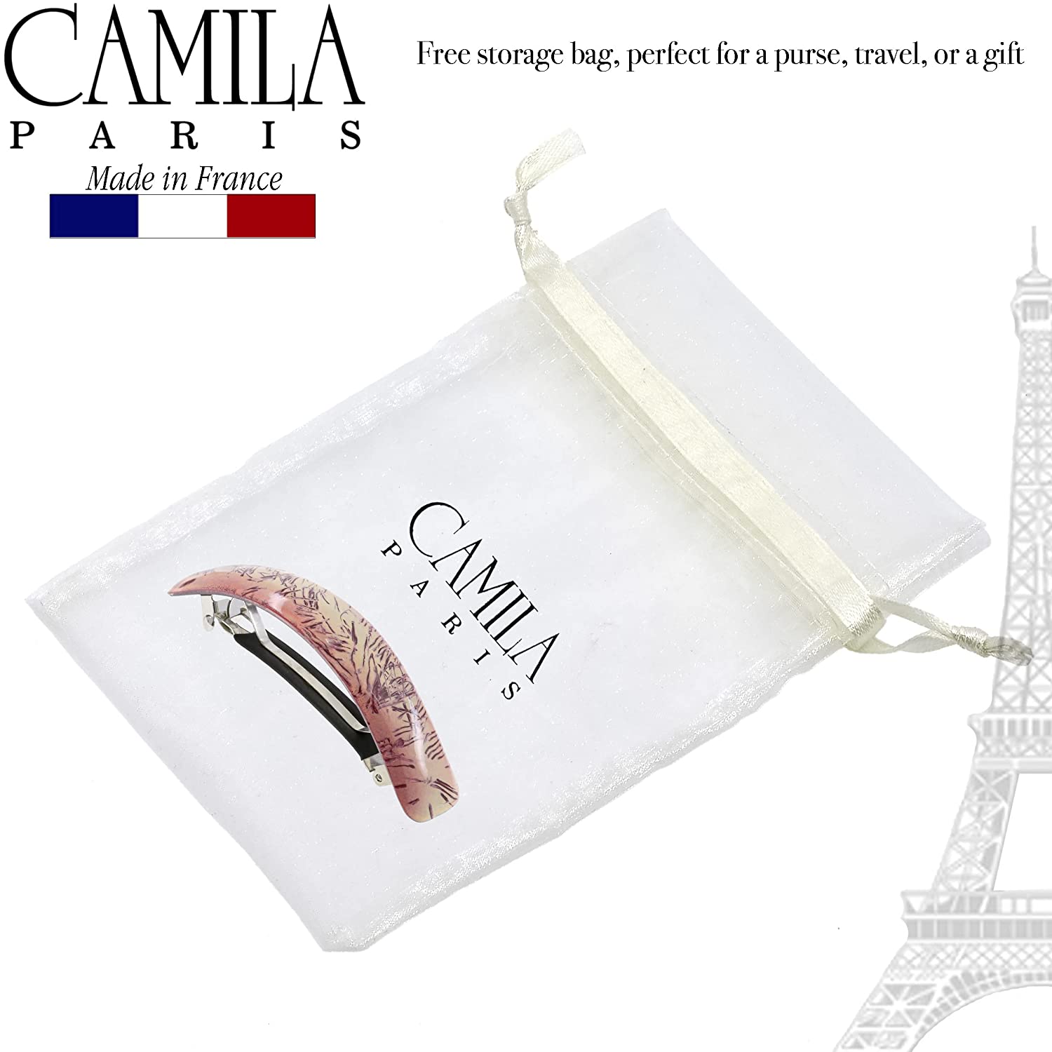 Camila Paris French barrette cellulose acetate