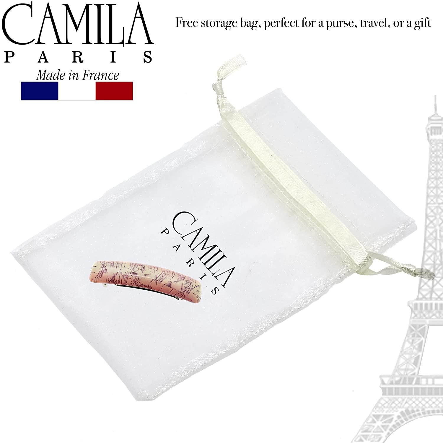 Camila Paris French barrette cellulose acetate