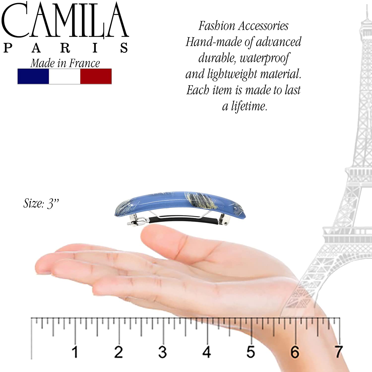 Camila Paris 3 Inch French barrette cellulose acetate