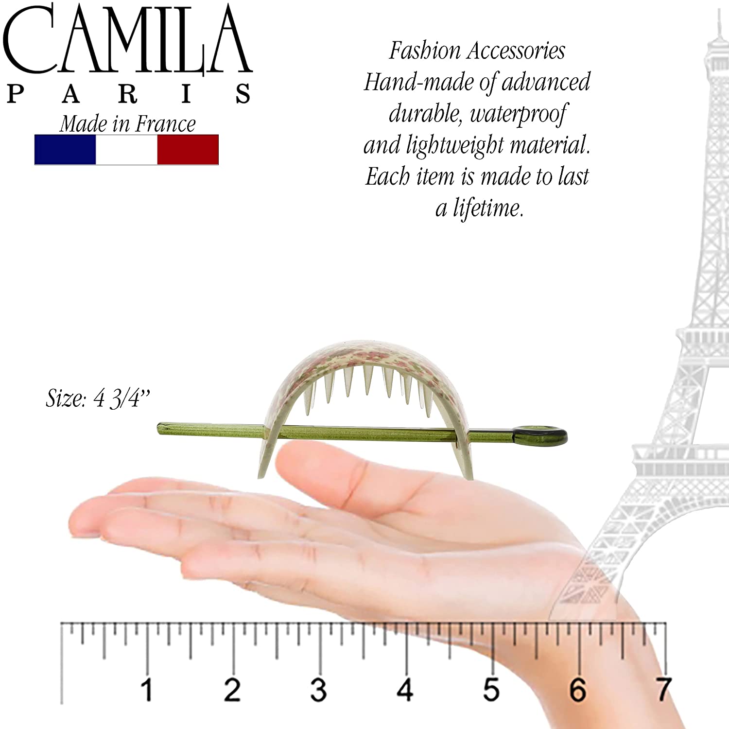 Camila Paris French hair slide cellulose acetate