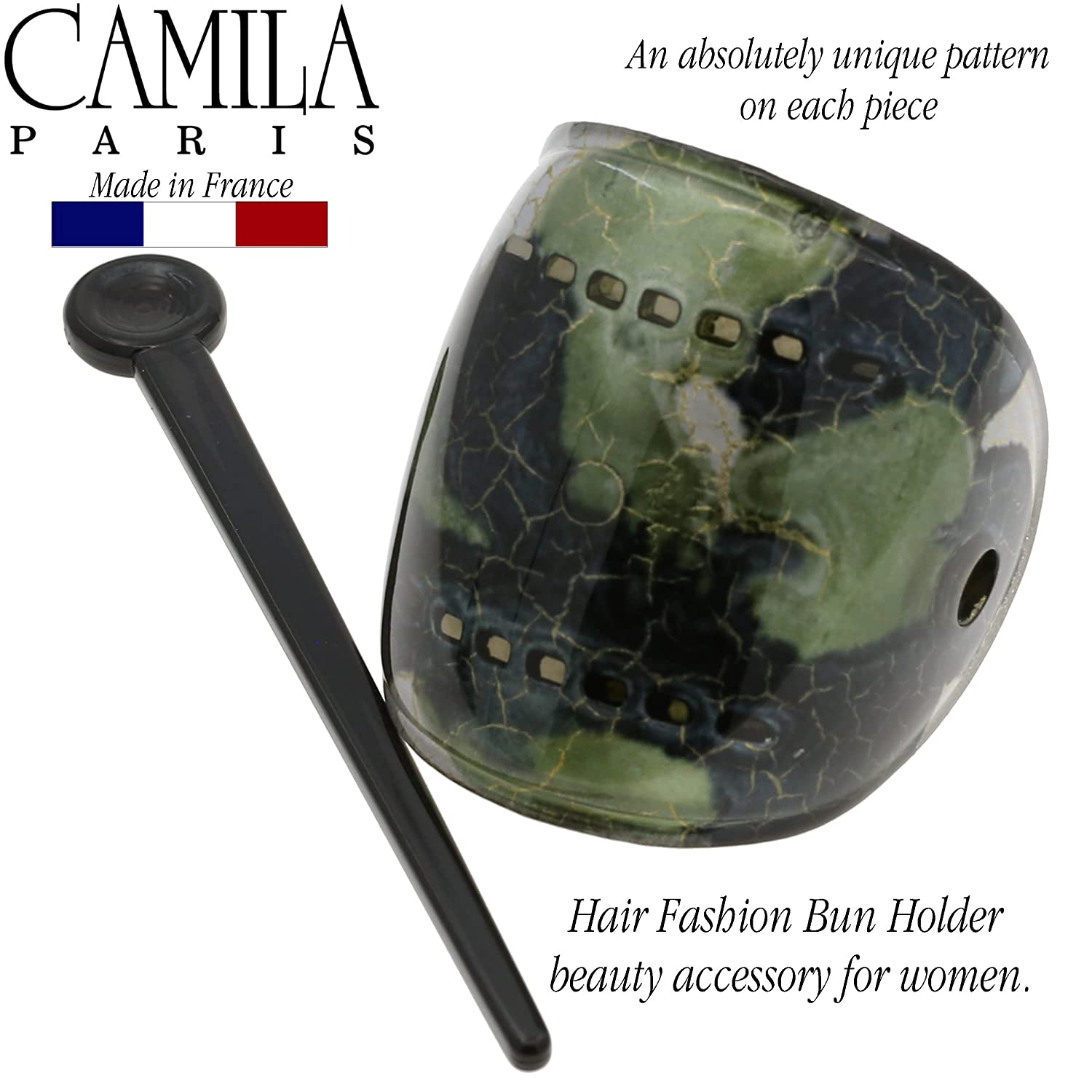Camila Paris French hair slide cellulose acetate