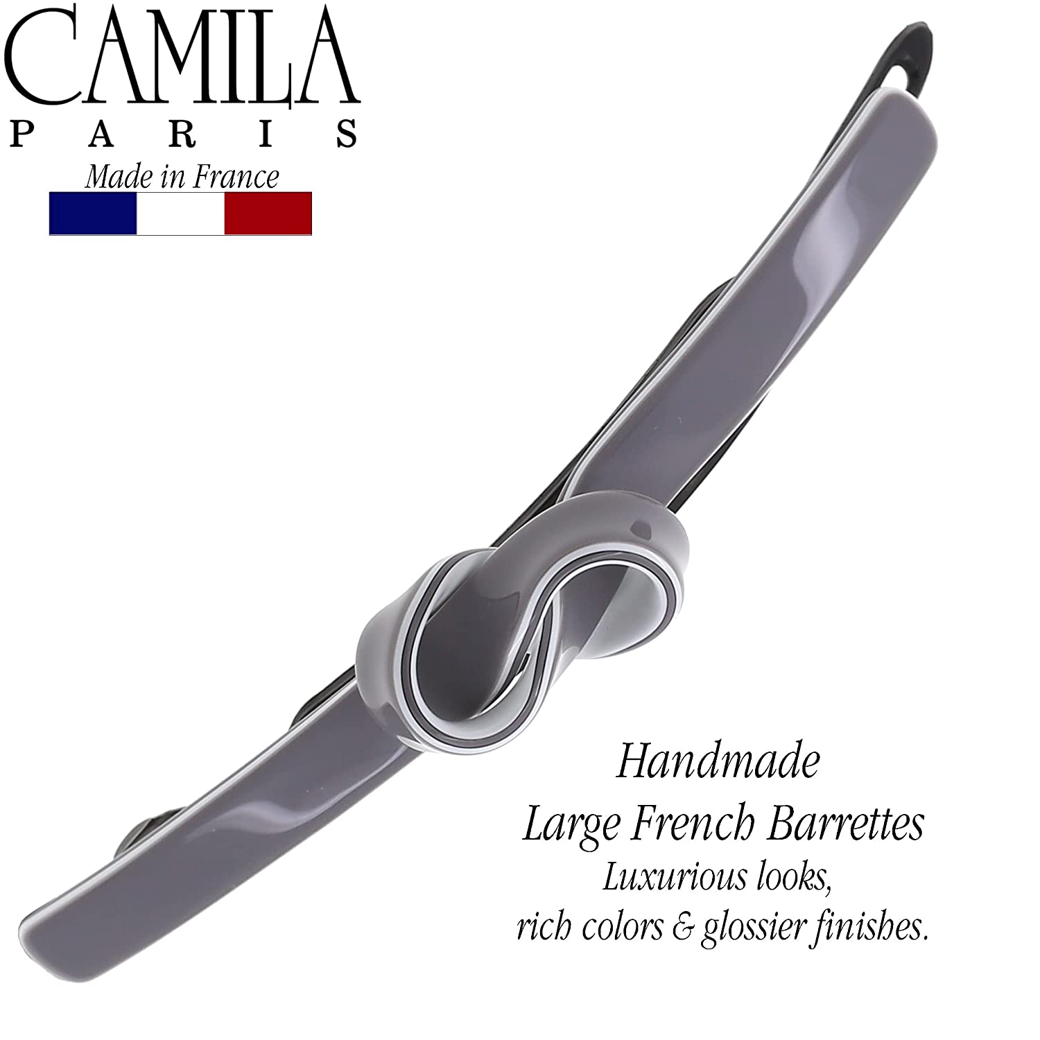 Camila Paris Metal-Free French barrette cellulose acetate handmade