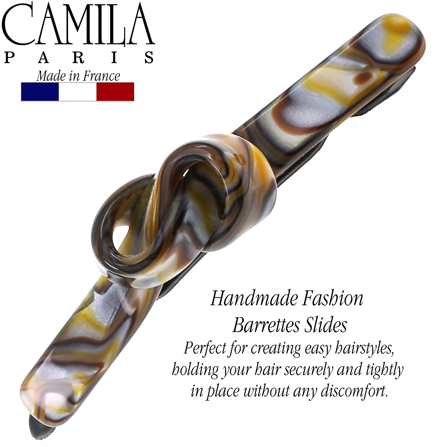 Camila Paris Metal-Free French barrette cellulose acetate handmade