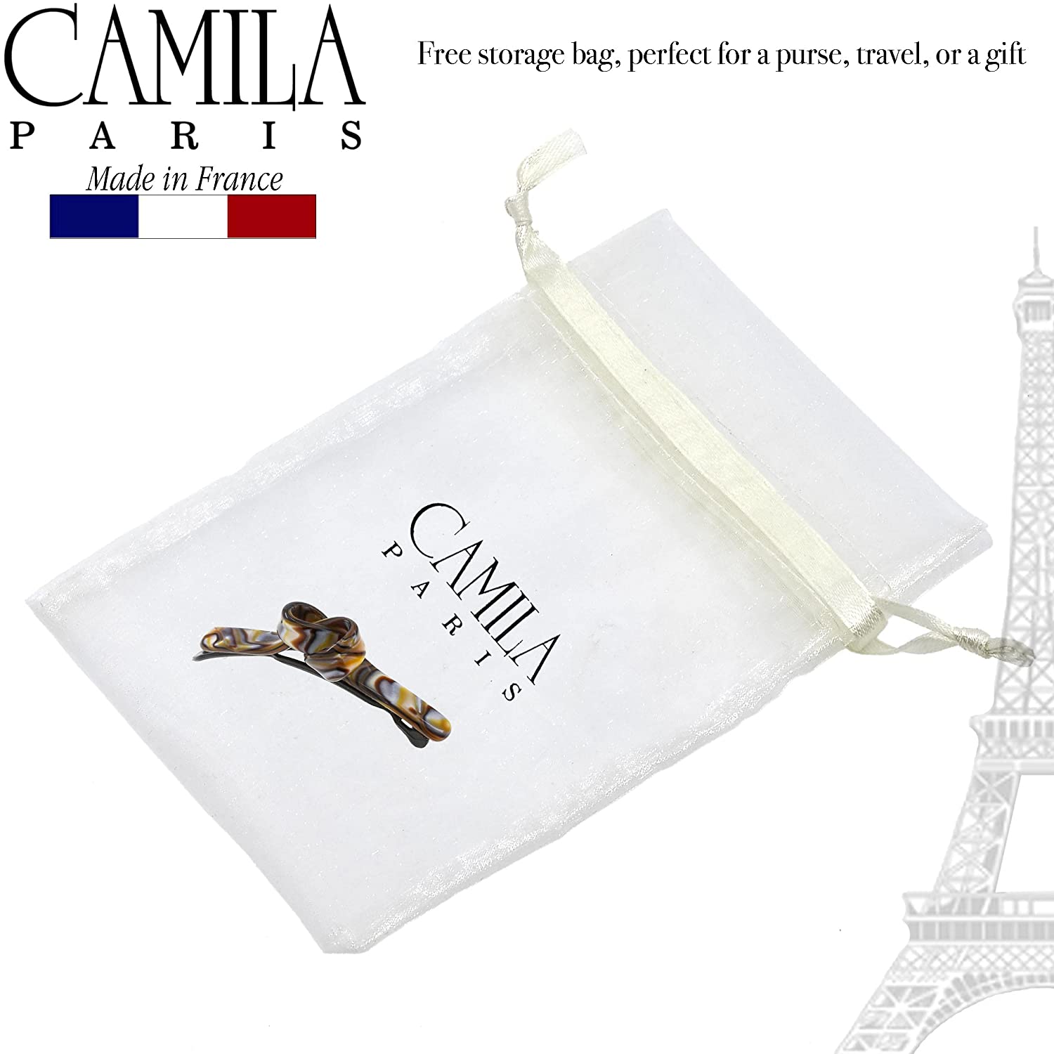 Camila Paris Metal-Free French barrette cellulose acetate handmade