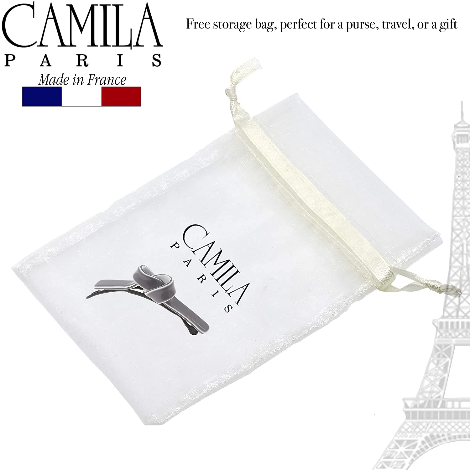 Camila Paris 4 Inch Metal-Free French barrette cellulose acetate handmade