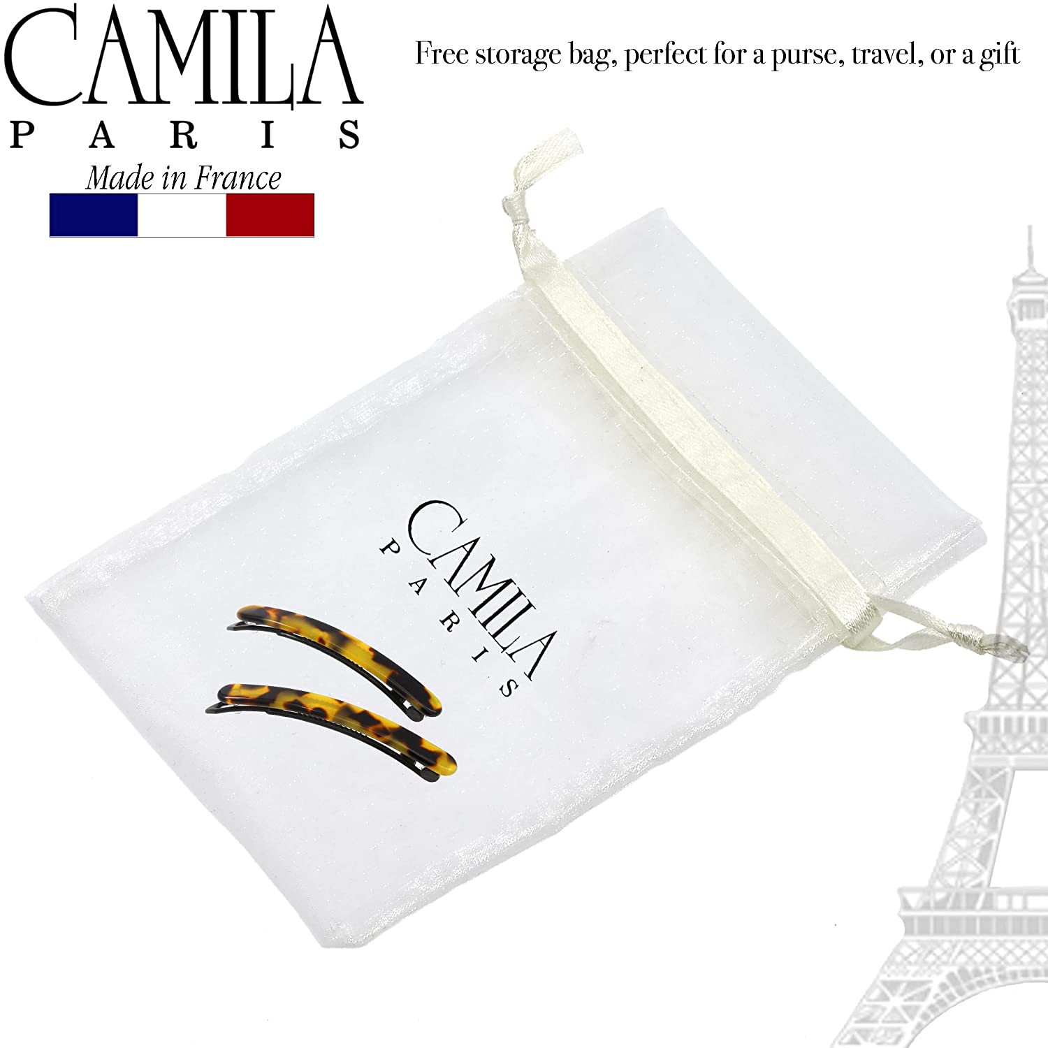 Camila Paris Metal-Free French barrette cellulose acetate