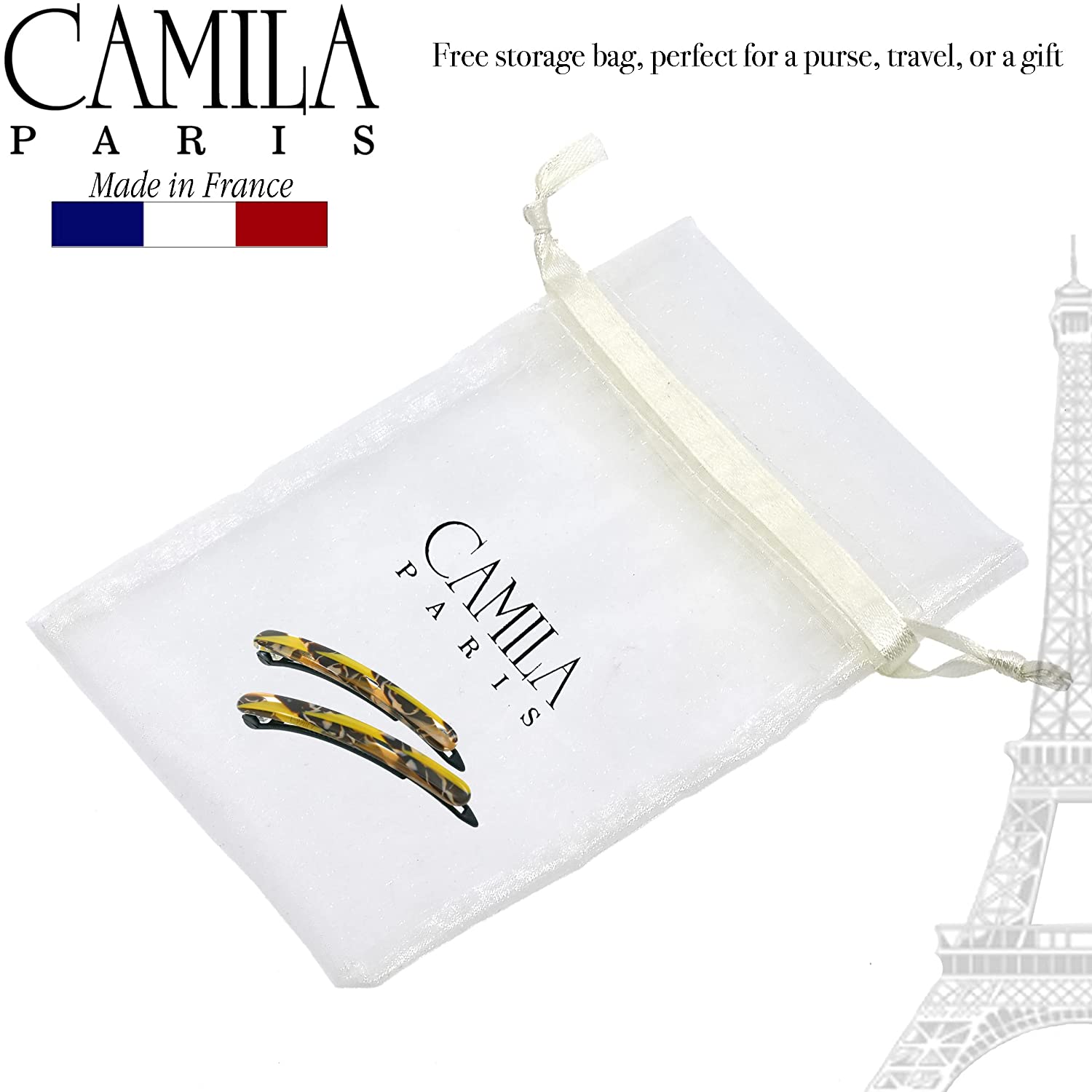 Camila Paris Metal-Free French barrette cellulose acetate
