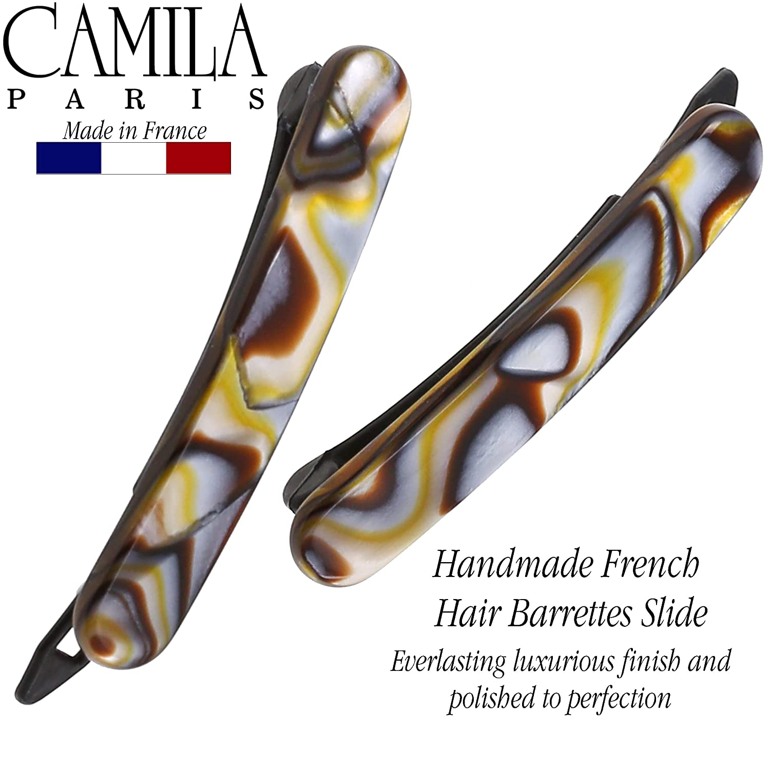 Camila Paris 2.5 Inch Metal-Free French barrette cellulose acetate