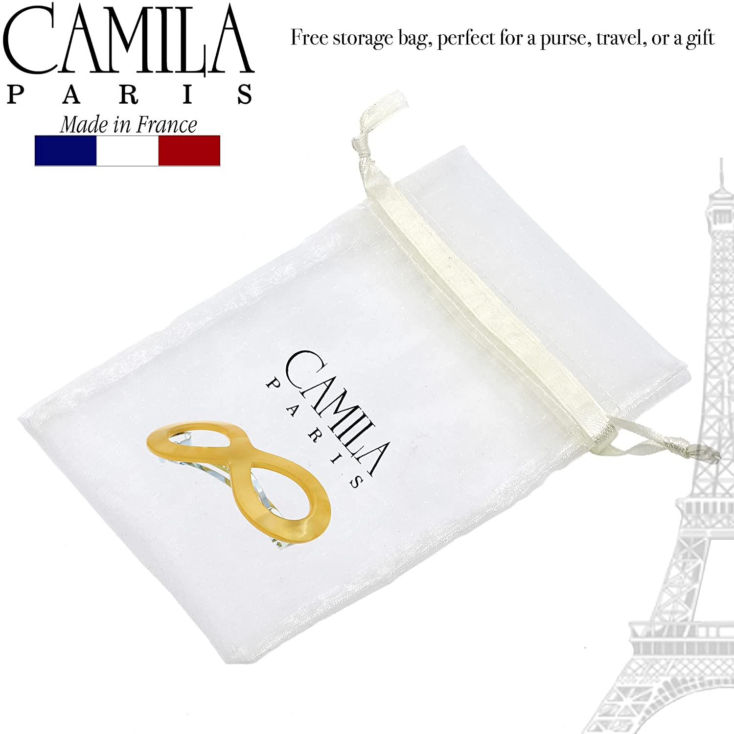 Camila Paris French barrette cellulose acetate handmade