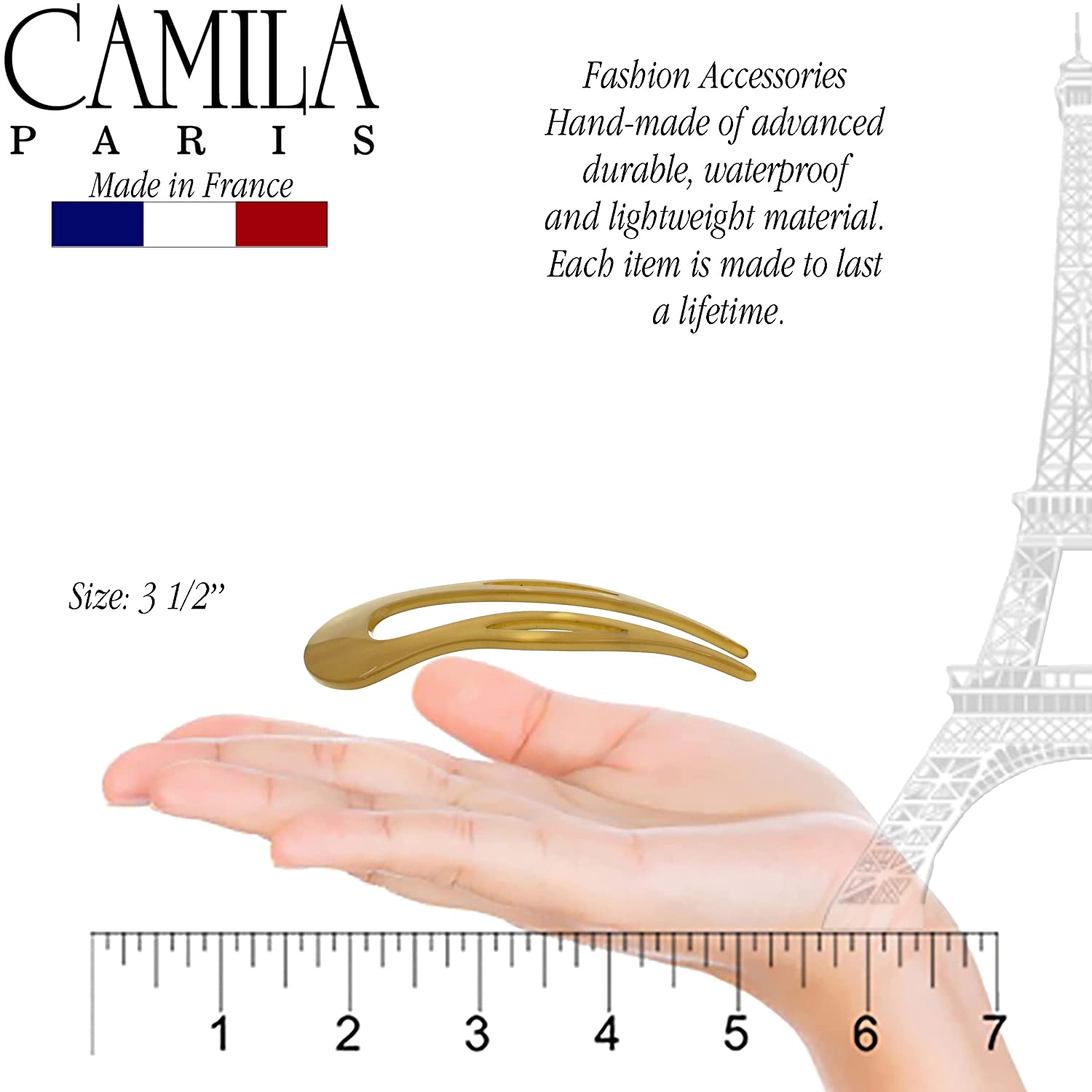 Camila Paris French hair stick cellulose acetate