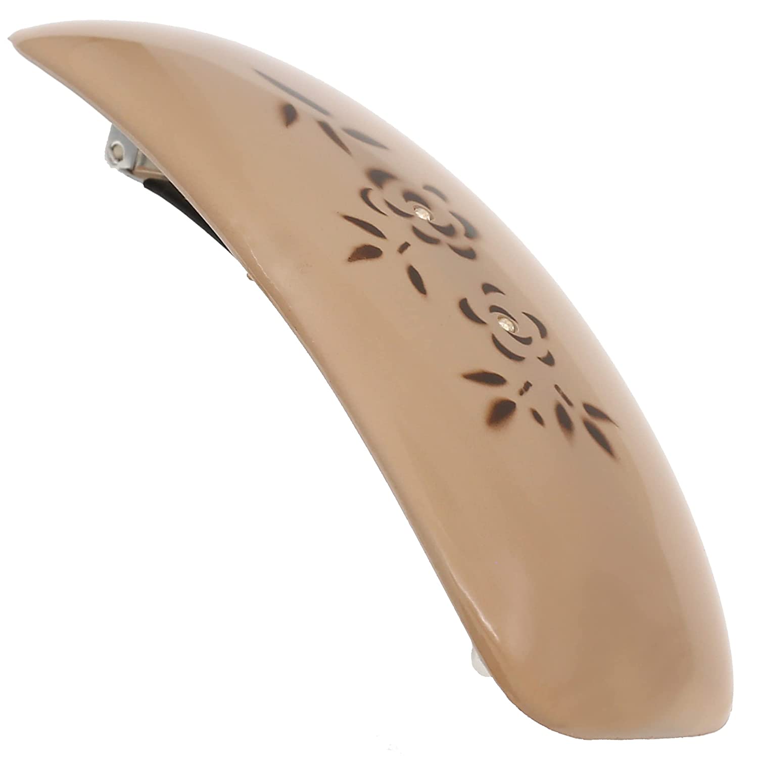 Camila Paris Beige French barrette cellulose acetate